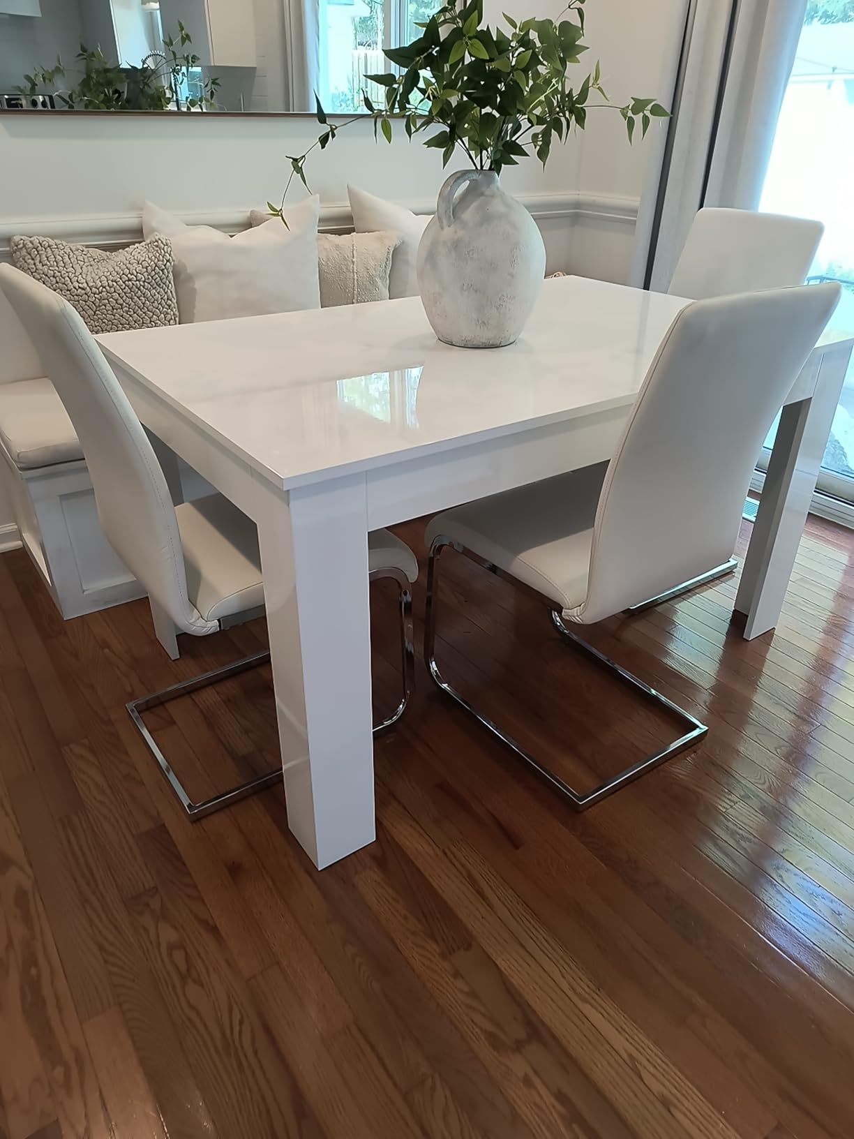 Mobili Fiver, Easy, Extendable Dining Table, 55.1(86.6) x35.4 in, Rustic Oak, for 6-8 People, Italian Furniture customer photo 1