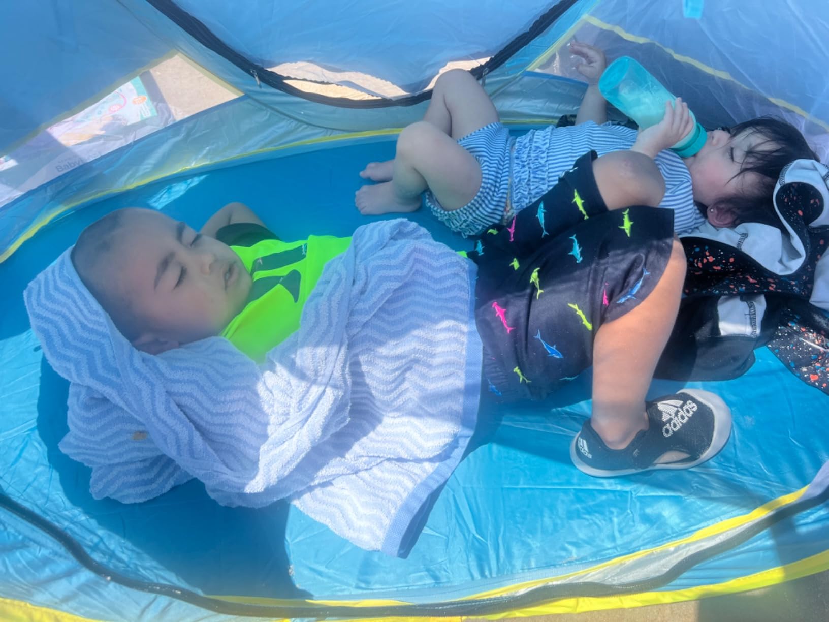 Baby Beach Tent, Pop Up Toddler Travel Bed for Boys or Girls, Sun Shade for Toddler Camping, Infant Portable Sun Shade, Summer Beach Baby customer photo 2