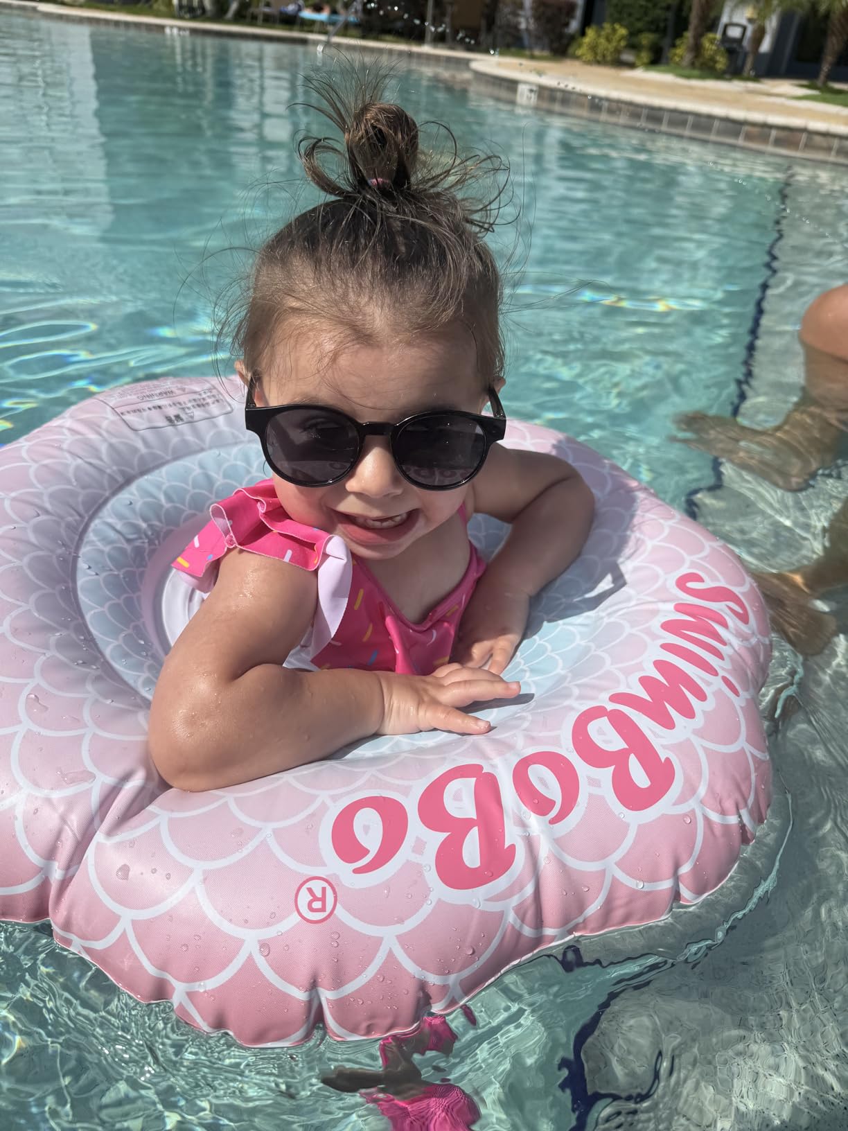 Inflatable Baby Swimming Float with Safety Seat Fun Swimming Pool Toys for Age 6-36 Months Toddler customer photo 1