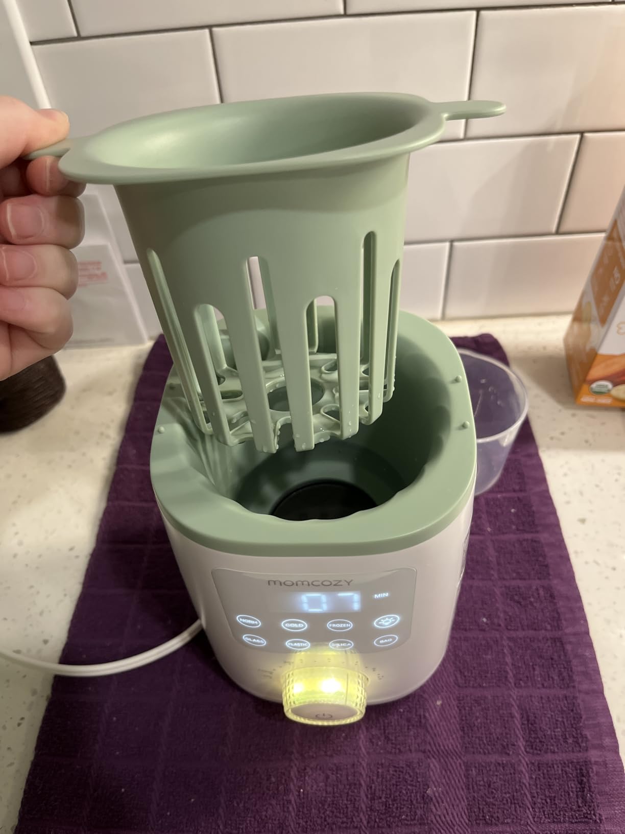 Momcozy Baby Bottle Warmer for Breast Milk Formula Food, Fullest Nutrients Preserved, Fast Heat, Night Light for Nighttime Breastfeeding customer photo 2