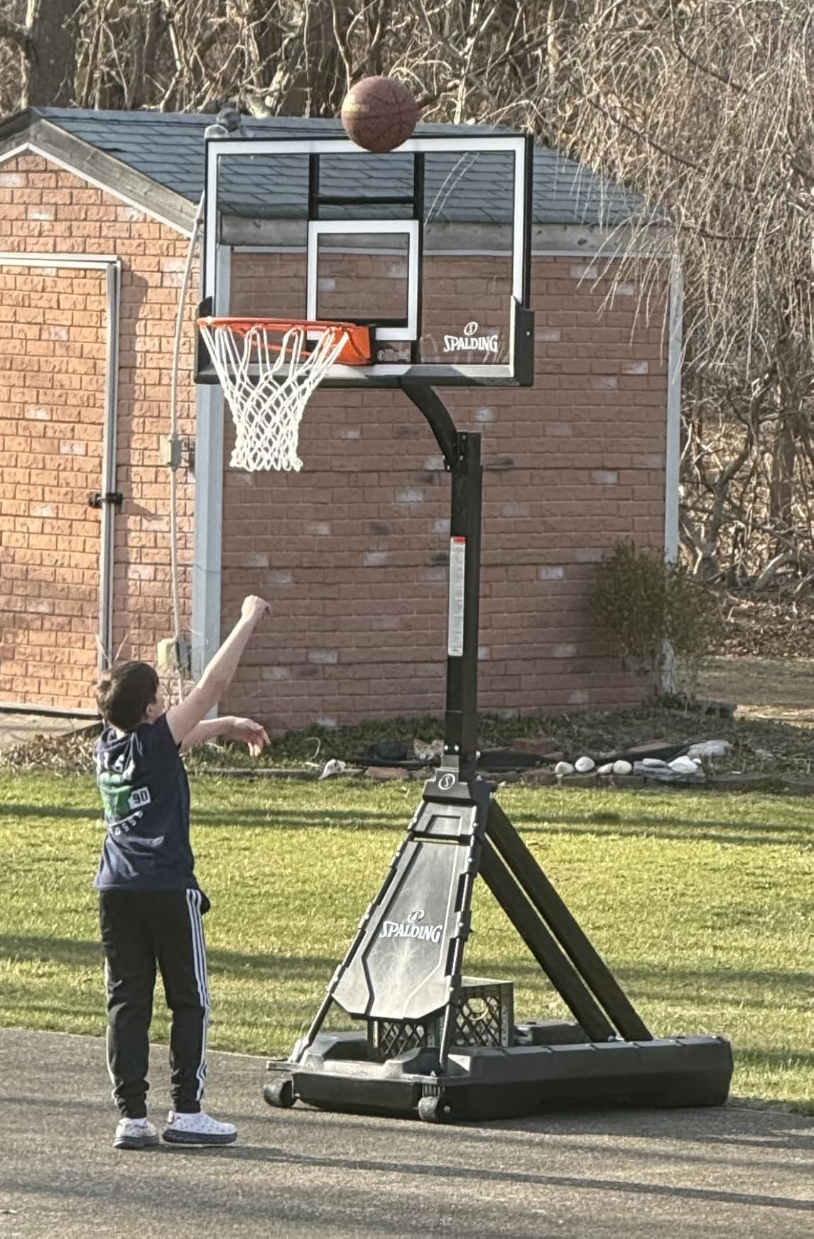 Spalding Momentous EZ Assembly Portable Adjustable Outdoor Basketball Hoop - Assembles in 30 Minutes or Less customer photo 1