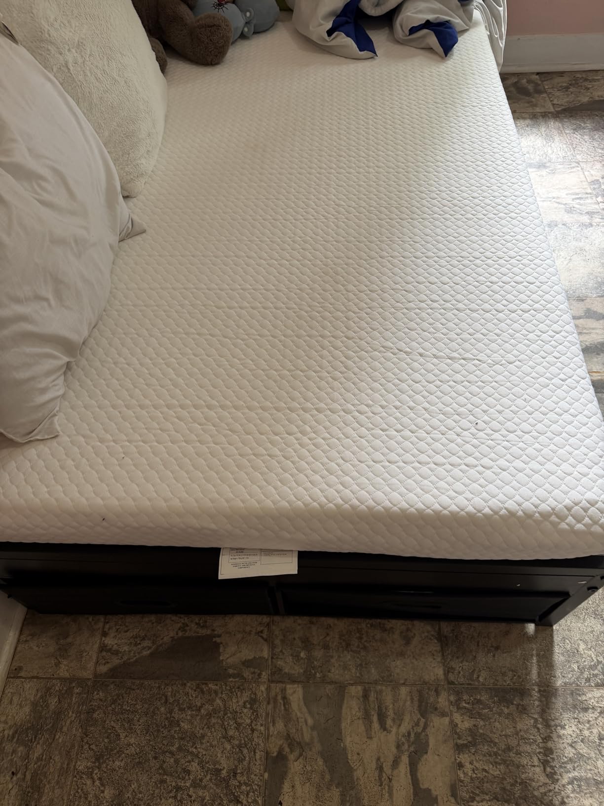 FDW | 5 Inch Twin Mattress | Medium Firm | Gel Memory Foam | White | Dual Construction | Pressure Relief, Cooling Foam, Removable and Washable Cover | Bed in a Box, CertiPUR-US Certified customer photo 1