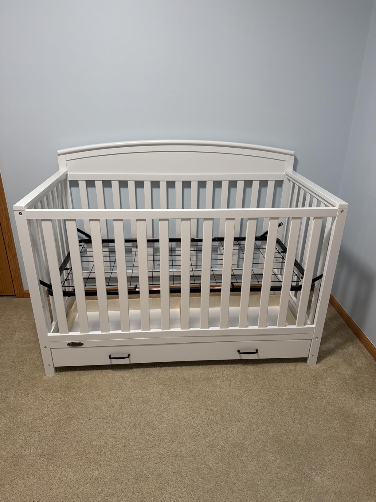 Graco Benton 5-in-1 Convertible Crib with Drawer - GREENGUARD Gold Certified, Converts from Baby Crib to Toddler Bed, Daybed and Full-Size Bed (Driftwood) customer photo 1