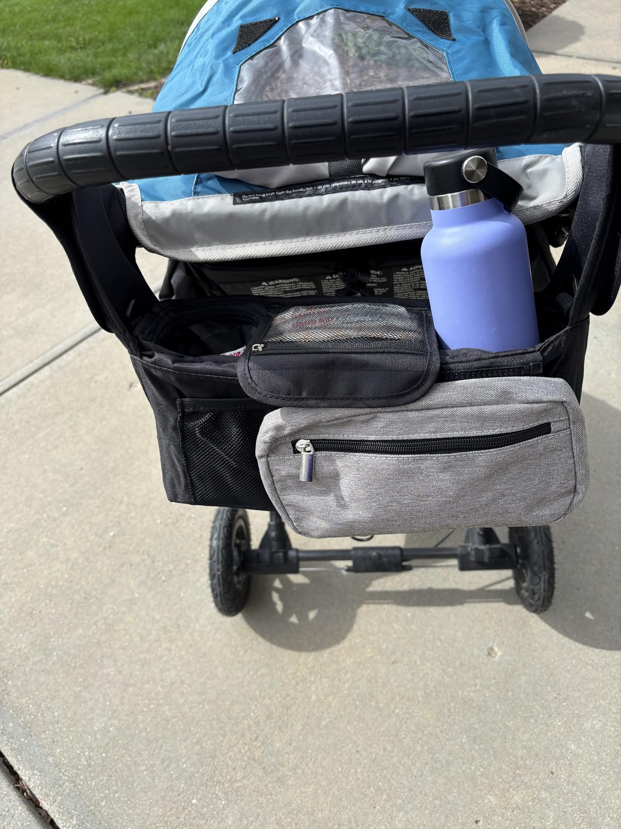 Accmor Universal Stroller Organizer with Insulated Cup Holder Detachable Phone Bag and Shoulder Strap,Stroller Bag Caddy Organizer Fits for Uppababy, Baby Jogger, Britax Strollers customer photo 1