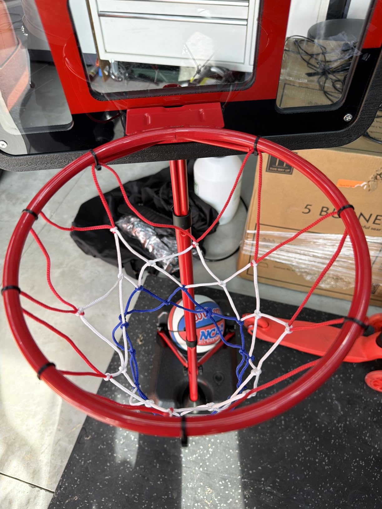 ShyLizard Boys Toy Gifts for 3-8 Years Old, Kids Basketball Hoop Adjustable Height 3.5FT-6.2FT, Mini Basketball Hoop for Kids, Basketball Goal Toys Outdoor Indoor Game Gifts for Boys customer photo 1