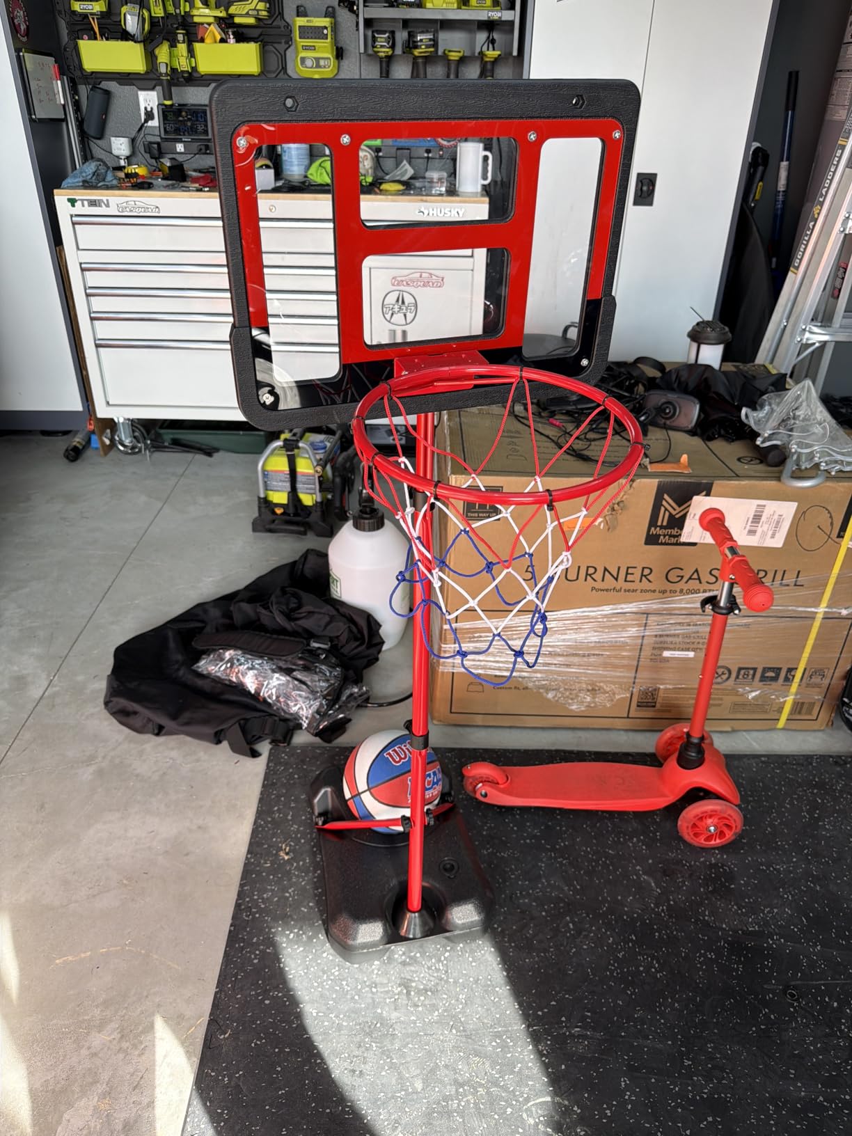 ShyLizard Boys Toy Gifts for 3-8 Years Old, Kids Basketball Hoop Adjustable Height 3.5FT-6.2FT, Mini Basketball Hoop for Kids, Basketball Goal Toys Outdoor Indoor Game Gifts for Boys customer photo 2