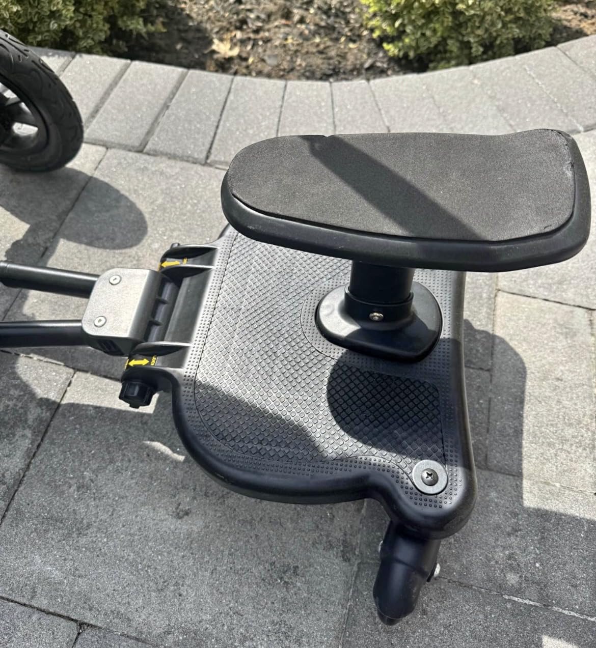 2026 New-Universal Stroller Board with Detachable Seat, 2in1 Sit and Stand Stroller Connectors for Most Strollers, Holds Children Up to 55 LBs Stroller Standing Board (Black) customer photo 2