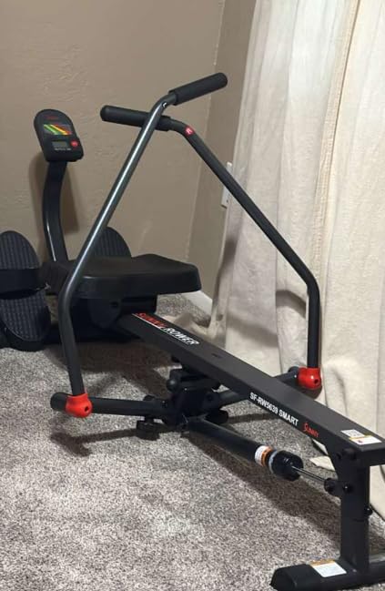 Sunny Health & Fitness Smart Compact 360 Full-Motion Rower, Low-Impact Full-Body Workout Rowing Workout Machine, Wide Motion Range and Space-Saving Design, Free SunnyFit Training App Connection customer photo 2
