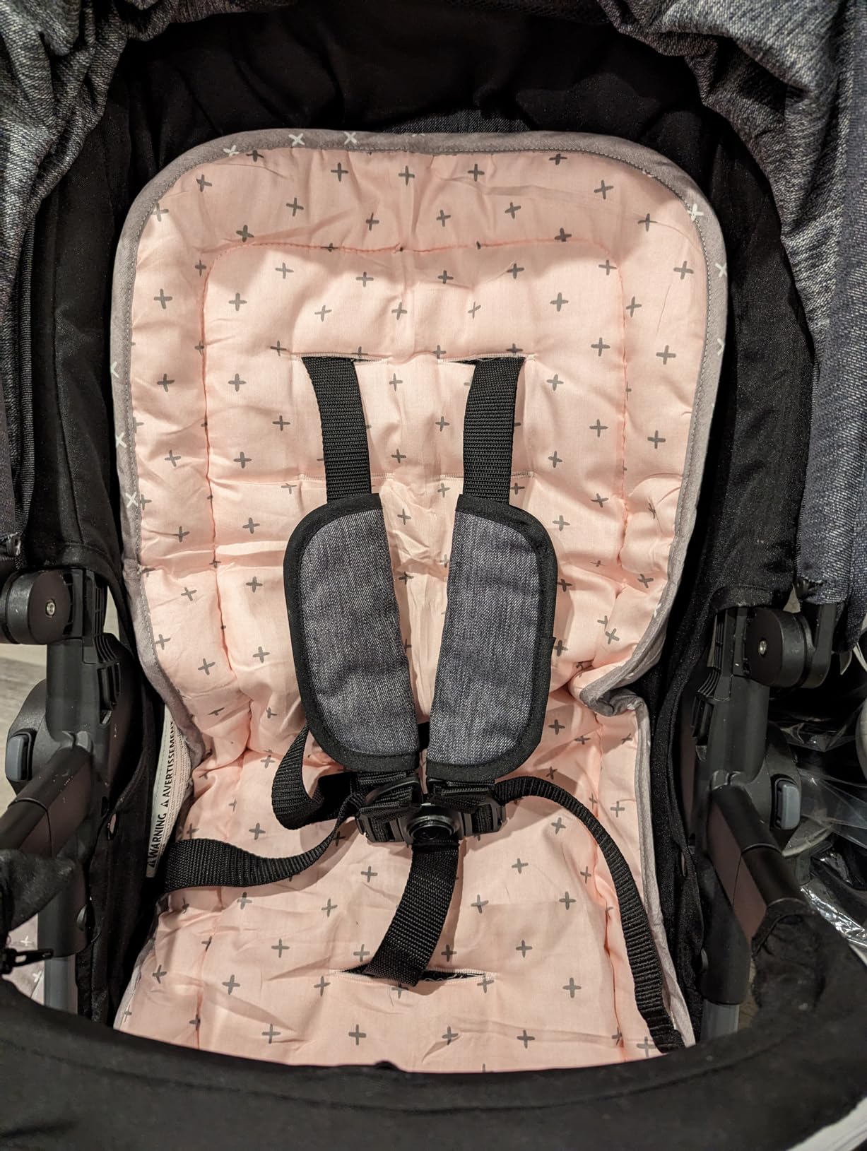 Thyle 2 Pcs Stroller Seat Cushion Stroller Seat Liner Baby Stroller Accessories Reversible Baby Carriage Cushion Universal Stroller Cotton Newborn Car Seat Breathable Stroller Mat for Pushchair customer photo 2