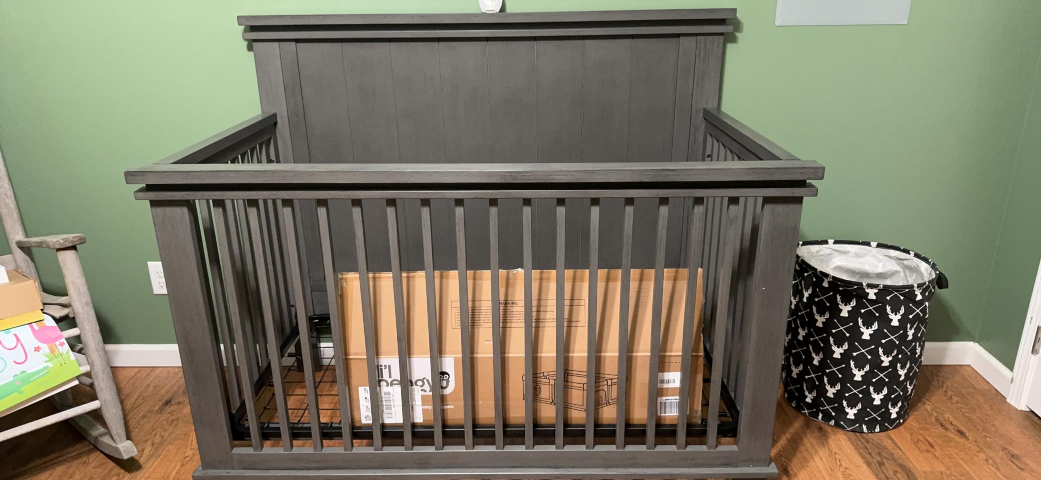 Child Craft Denman Crib, Dresser and Chest Nursery Set, 3-Piece, Crescent Gray customer photo 2