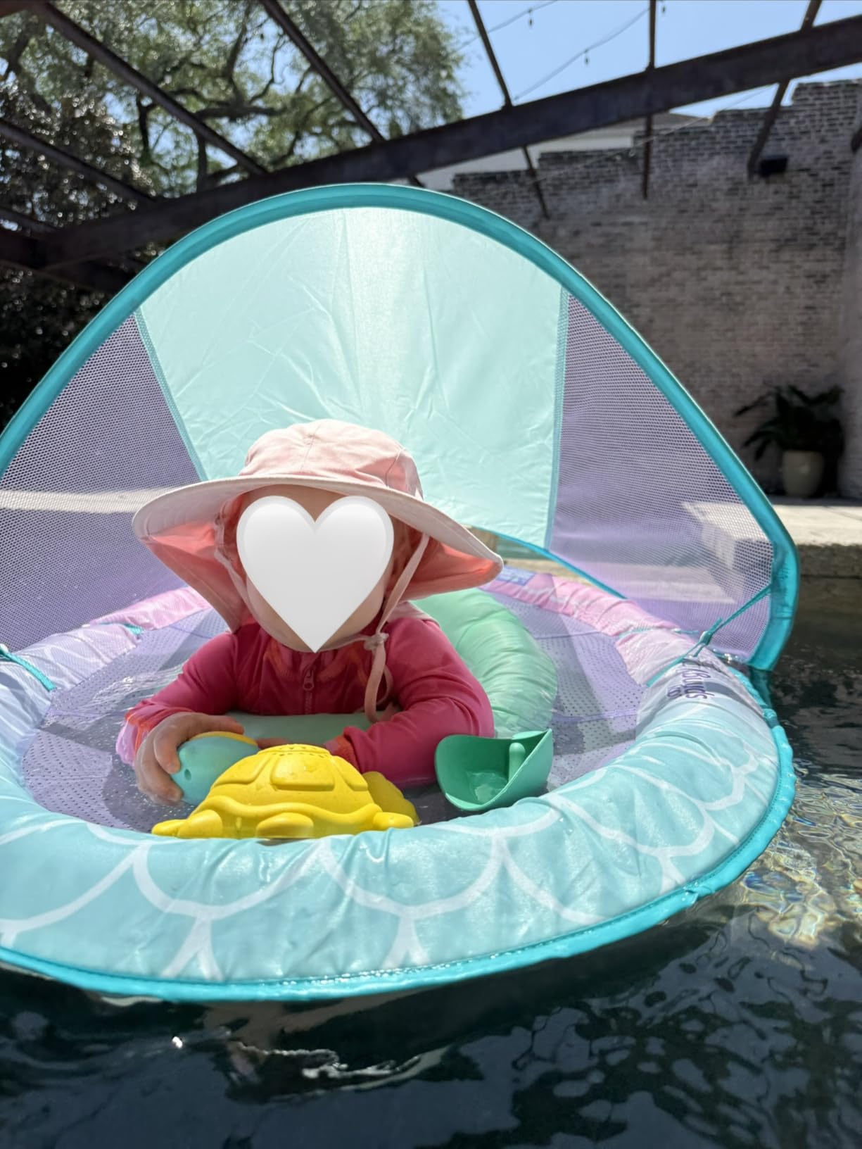 SwimWays Baby Spring Float, Baby Pool Float with Canopy, Swim Training PFD, Swimming Pool Accessories for Babies and Toddlers 9-24 Months customer photo 1