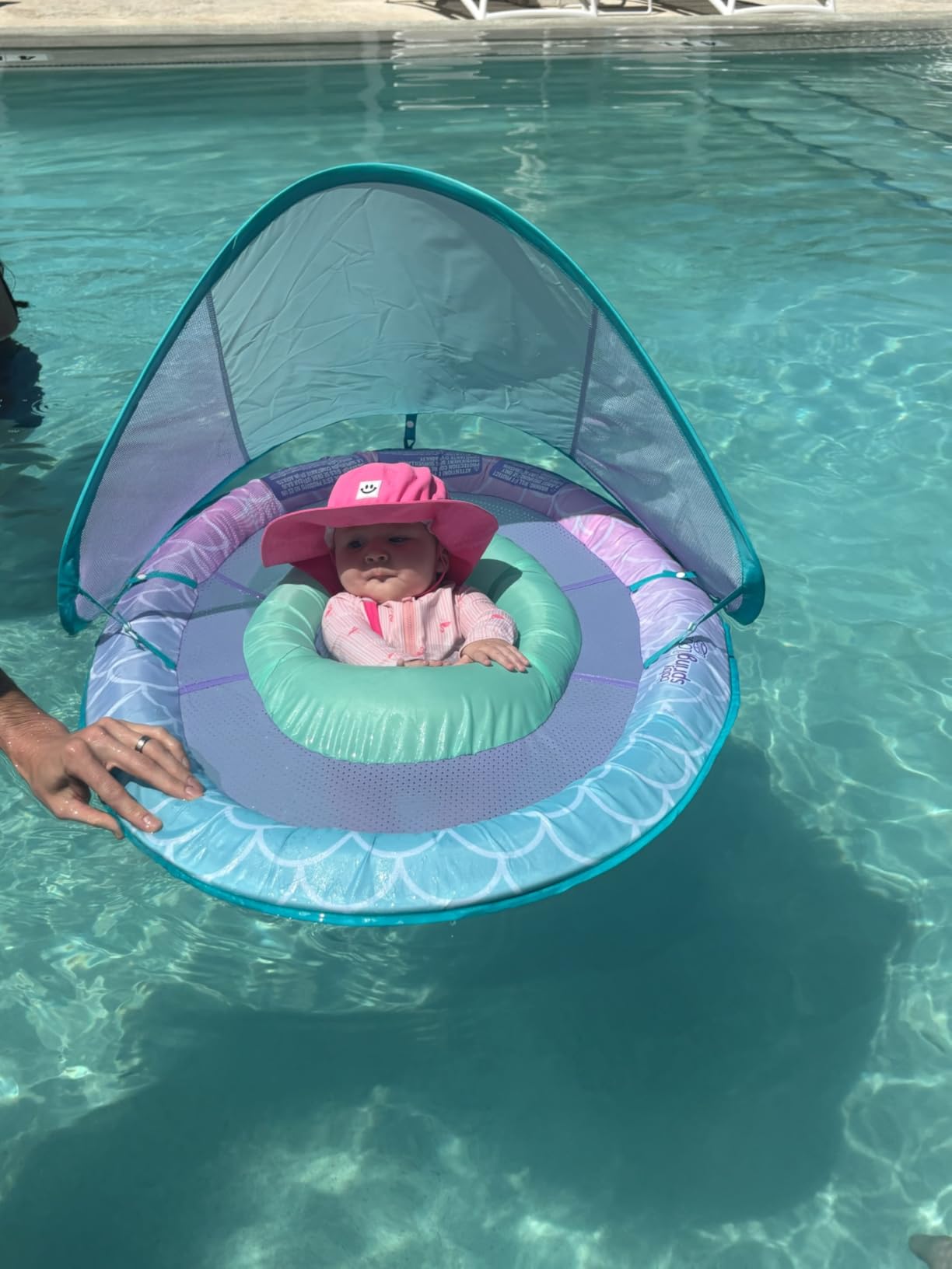 SwimWays Baby Spring Float, Baby Pool Float with Canopy, Swim Training PFD, Swimming Pool Accessories for Babies and Toddlers 9-24 Months customer photo 2