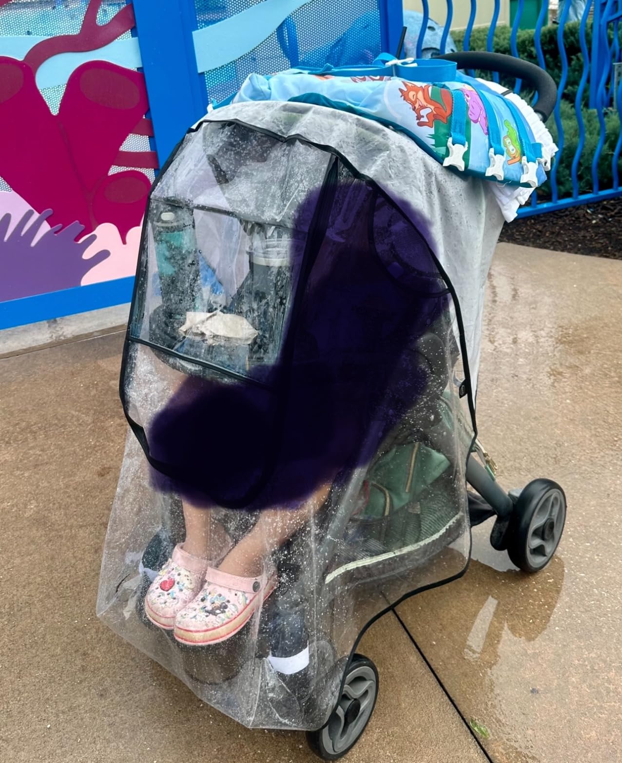 Graco Univeral Deluxe Weather Shield with Zippered Window, Baby Rain Cover, Universal Size to fit Most Stollers, Waterproof, Windproof, Ventilation, Protection, Shade, Umbrella, Pram, Vinyl, Clear customer photo 2