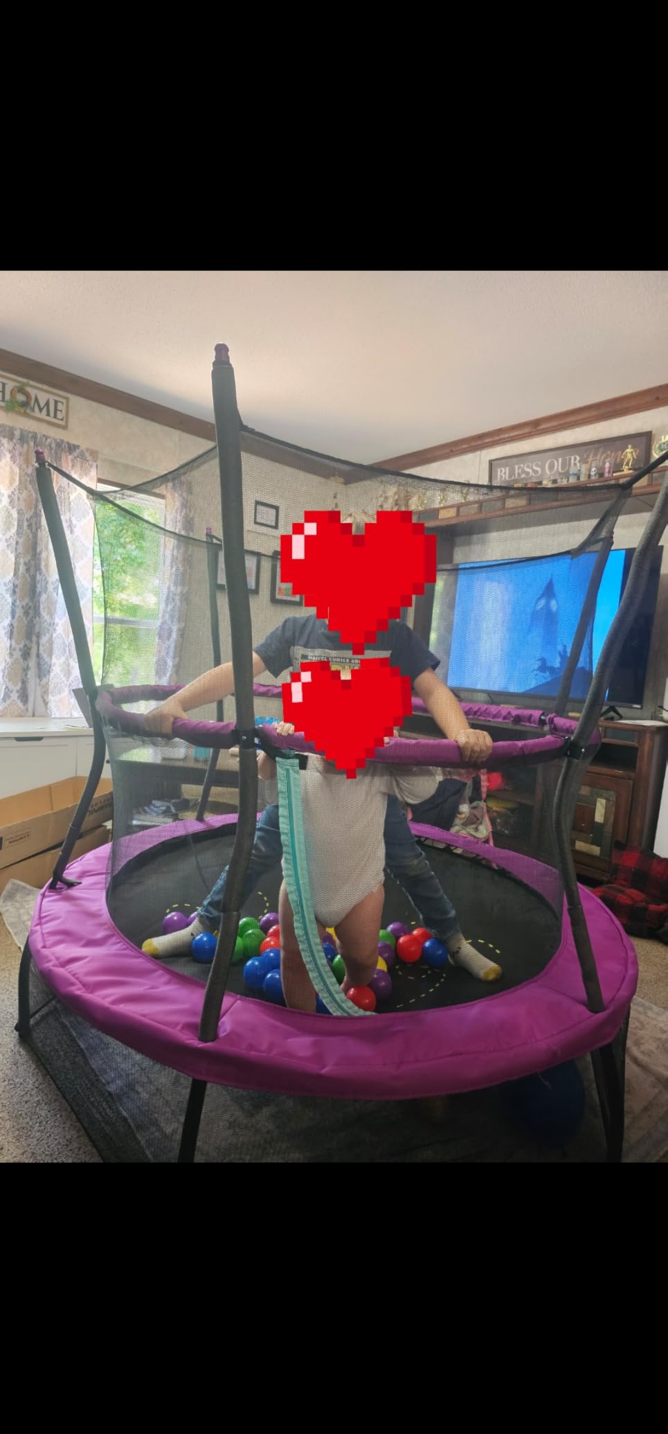 Skywalker Trampolines 60 Inch No-Spring Design Mini Trampoline for Kids and Toddlers with Enclosure Net customer photo 1