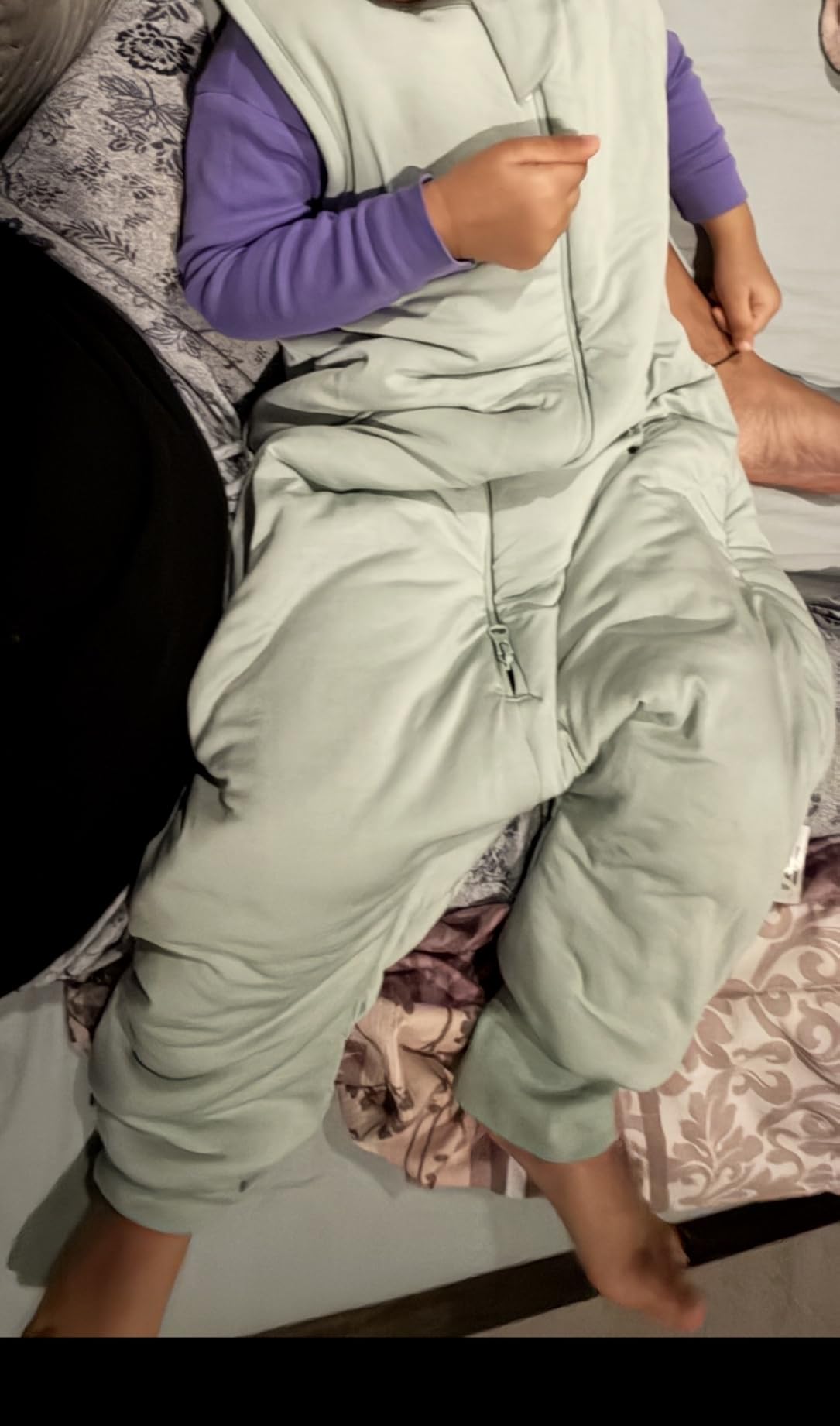 BubblePanda Rayon Made from Bamboo Toddler Sleep Sack with Feet 24-36 Months 1.0 Tog Ultra Soft Toddler Sleeping Sack 2t-3t Sleep Bag Walker Quilted Wearable Blanket with Legs 2-Way Zipper Lightweight customer photo 2