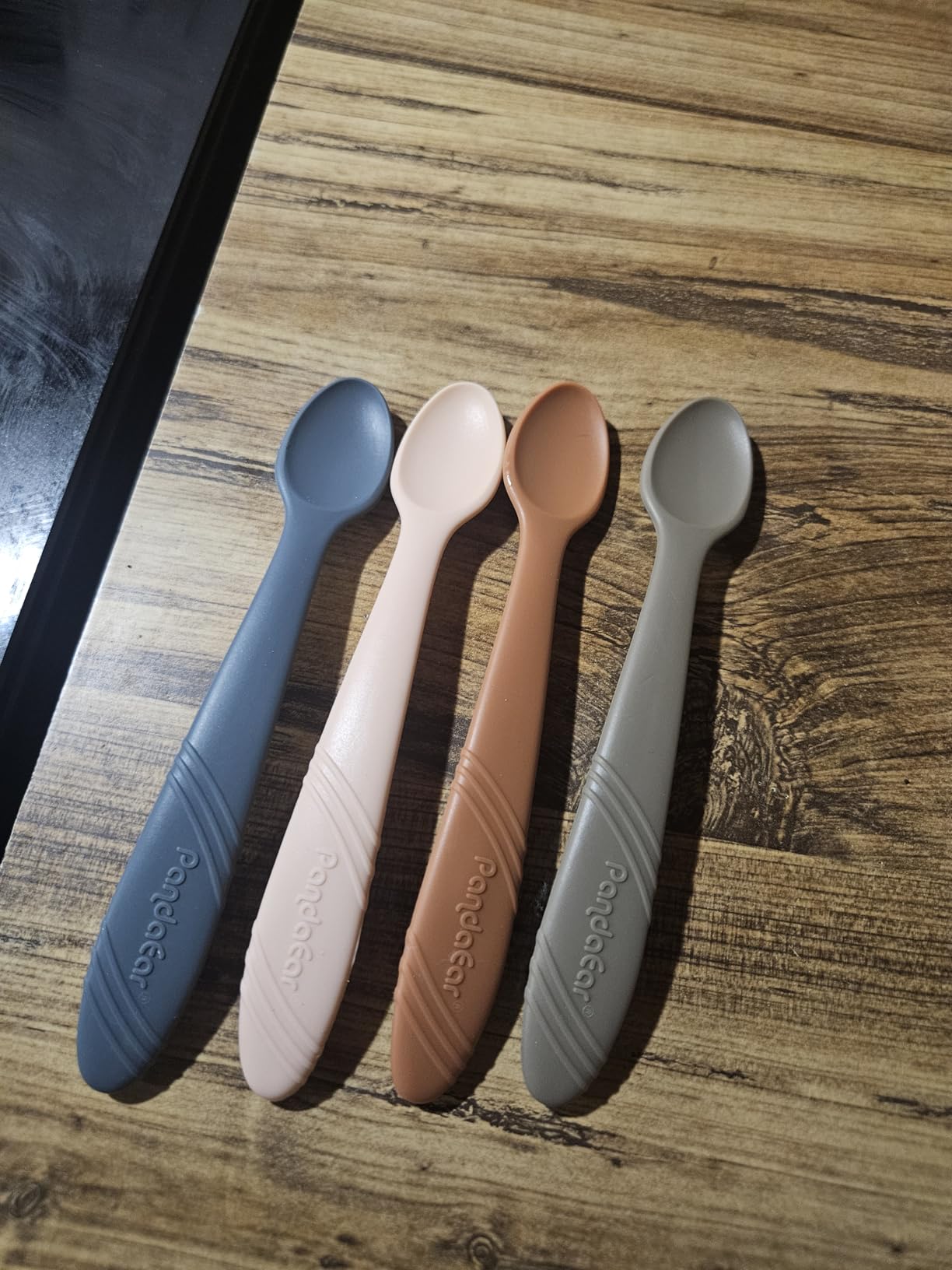 PandaEar 7 Pack Silicone Baby Feeding Spoons, First Stage Training Spoon Infant Utensils Feeding Supplies, BPA Free Gum-Friendly Soft Tip Baby Led Weaning Spoon customer photo 2