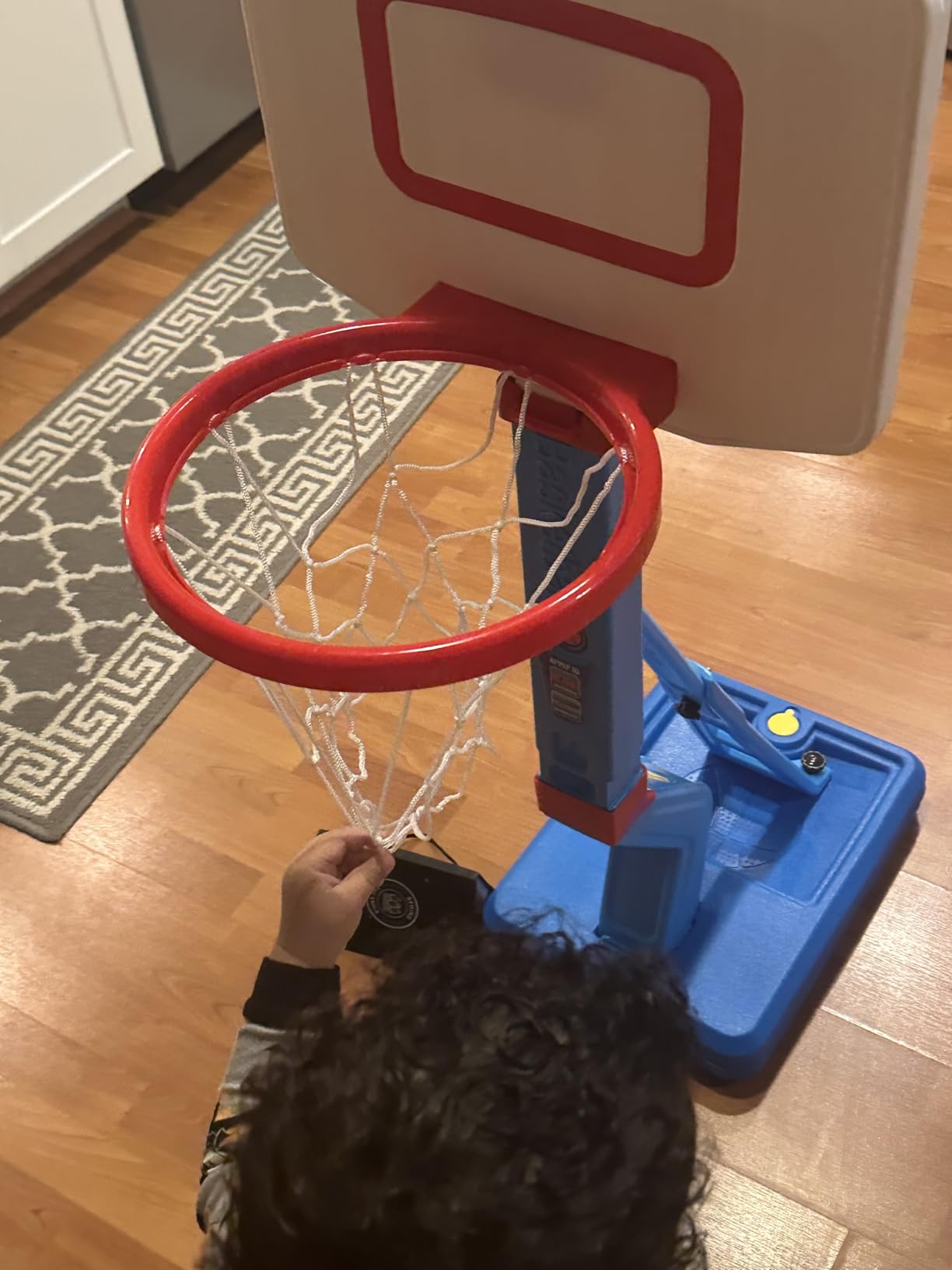 SUPER JOY Toddler Basketball Hoop - Height Adjustable Kids Basketball Hoops for Indoor & Outdoor Play - Portable Mini Basketball Goal for Poolside - Game Sport Toys for Boys & Girls Age 1-5 customer photo 1