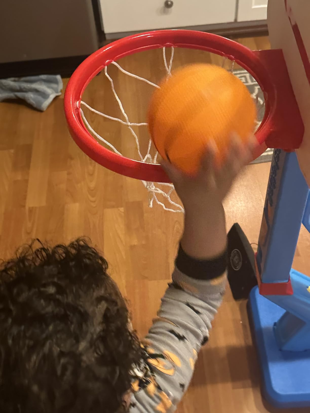SUPER JOY Toddler Basketball Hoop - Height Adjustable Kids Basketball Hoops for Indoor & Outdoor Play - Portable Mini Basketball Goal for Poolside - Game Sport Toys for Boys & Girls Age 1-5 customer photo 2