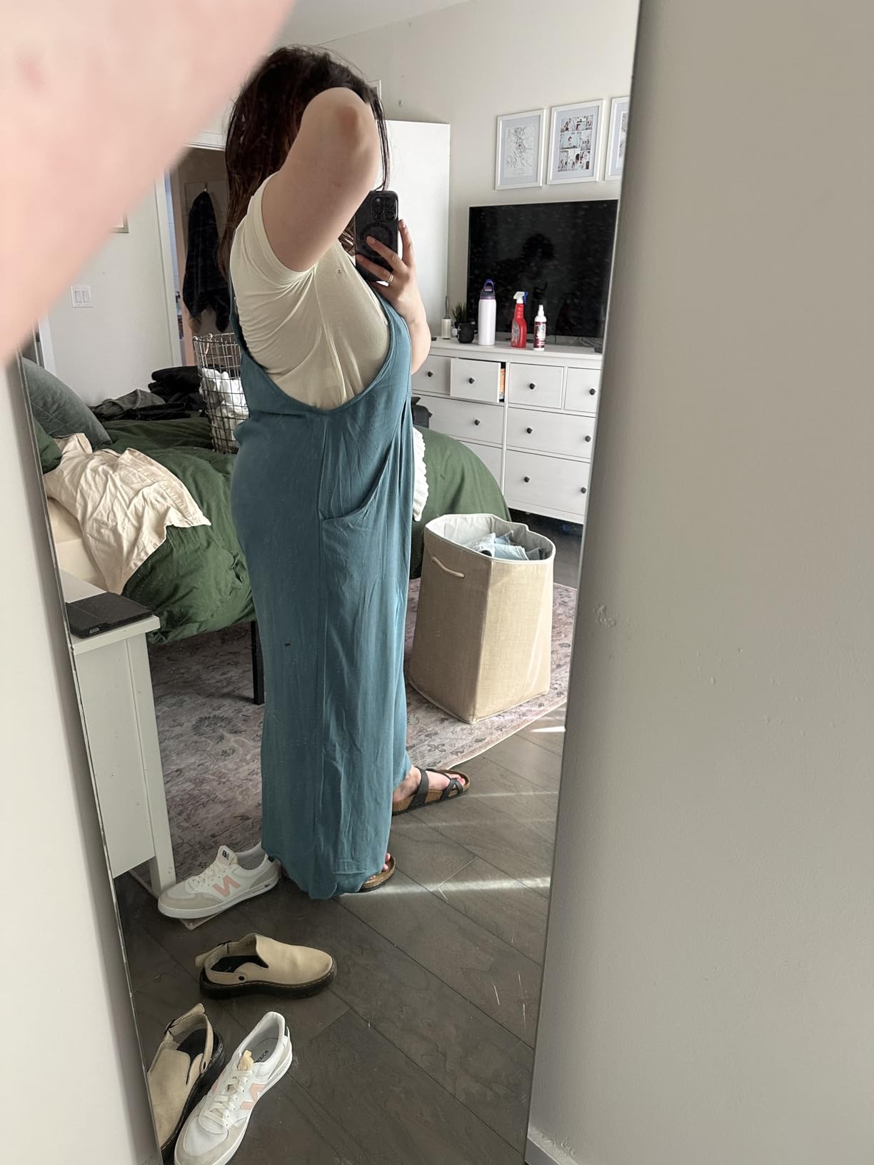 Women's Overalls Casual Maternity Jumpsuits with Pockets Summer Vacation Rompers 2026 customer photo 2
