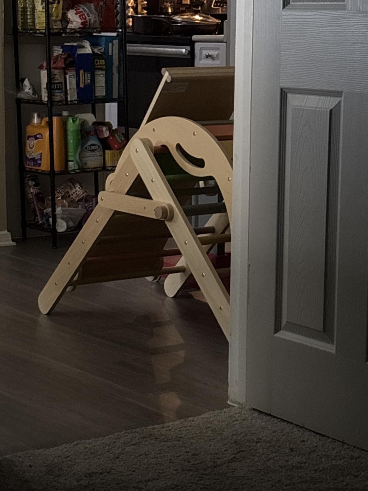 deli 7 in 1 Pikler Triangle Set, Large Size Toddler Climbing Triangle Set, Wooden Baby Jungle Gym Indoor, Foldable Montessori Climbing Set with Ramp, Arch & Climbing Triangle customer photo 2