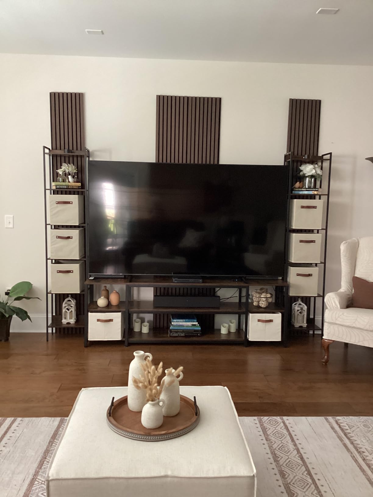 Aquzee 85 inch TV Stand, Entertainment Center for 70 75 80 85