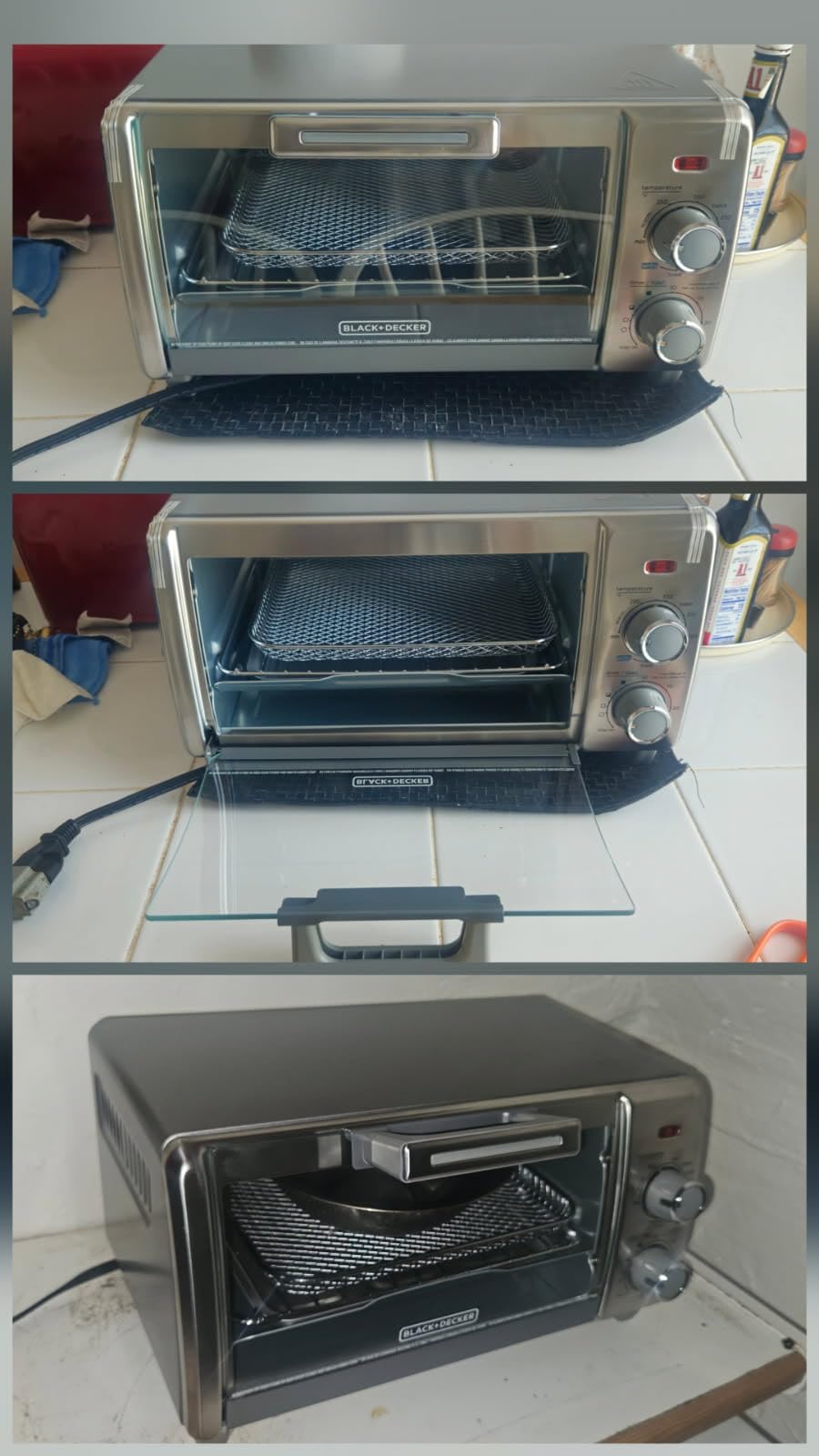 BLACK+DECKER Crisp 'N Bake Air Fry Countertop Convection Toaster Oven, Medium Capacity, 4-Slice, 5-in-1, Fits 9