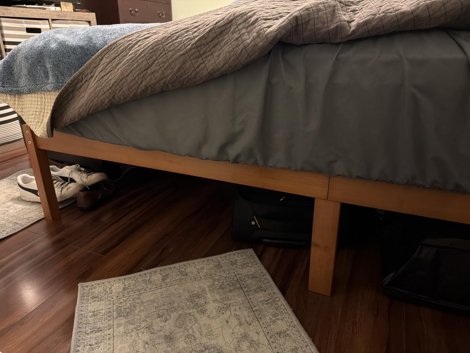 Zinus Ellie 14 Inch Twin Bamboo Platform Bed Frame, Wood Slat Support, No Box Spring Needed, Easy Assembly, Brown customer photo 1