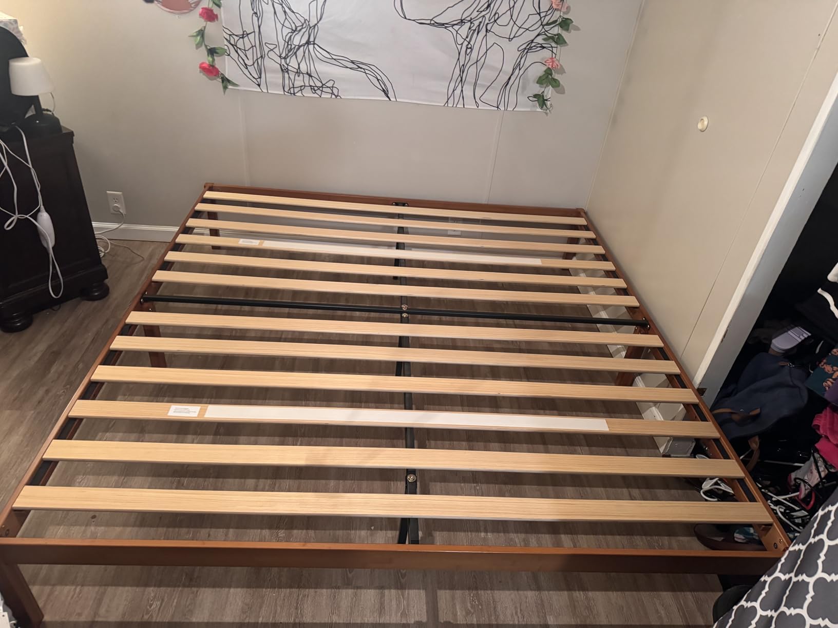Zinus Ellie 14 Inch Twin Bamboo Platform Bed Frame, Wood Slat Support, No Box Spring Needed, Easy Assembly, Brown customer photo 2