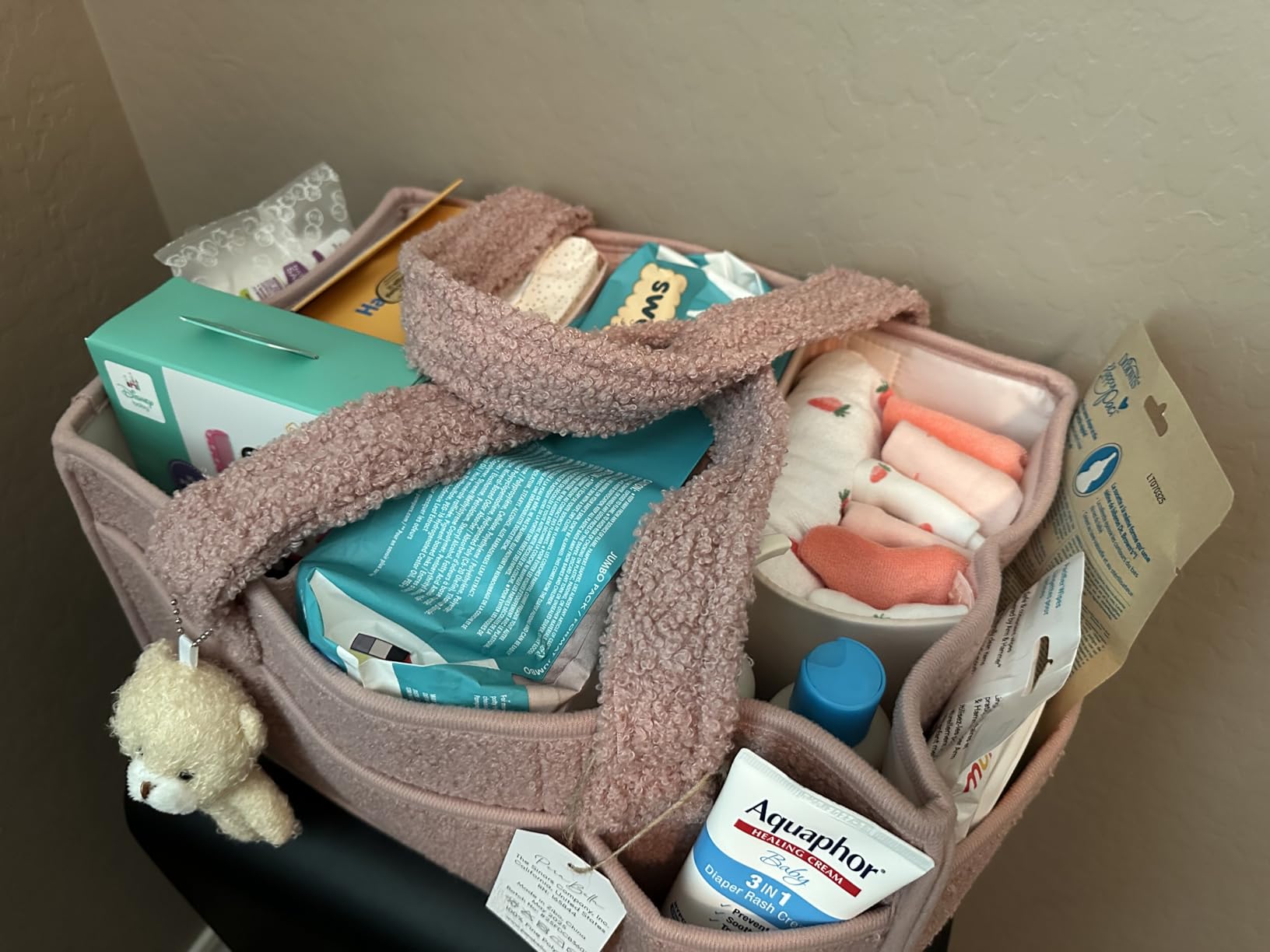 PeraBella Baby Diaper Caddy Organizer with Handle, Boy & Girl Shower Gift Basket, Portable Diaper Storage Basket Bin for Wipes, Newborn Baby Essentials Registry Search Must Haves, Car Caddy Organizer customer photo 1
