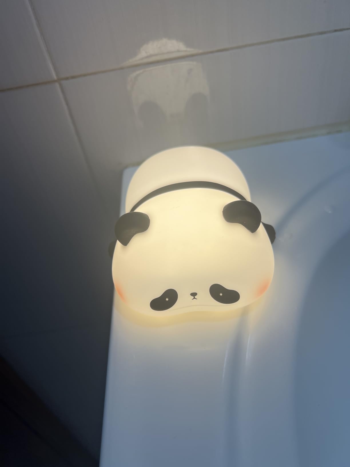 DREAMING MY DREAM Cute Panda Night Light, LED Squishy Novelty Animal Night Lamp, 3 Level Dimmable Nursery Nightlight for Breastfeeding Toddler Baby Kids Decor customer photo 1