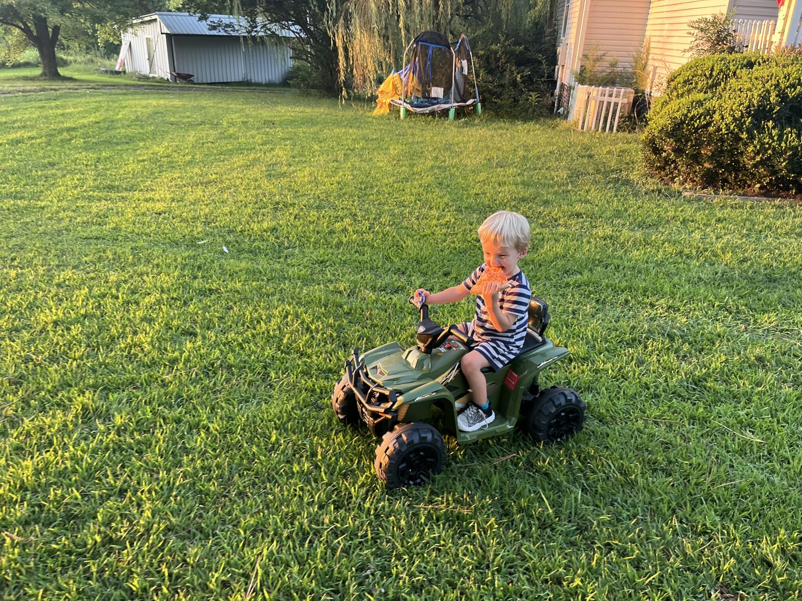 Best Choice Products 12V Kids Ride-On Electric ATV, 4-Wheeler Quad Car Toy w/Bluetooth Audio, 2.4mph Max Speed, Treaded Tires, LED Headlights, Radio - Red customer photo 1