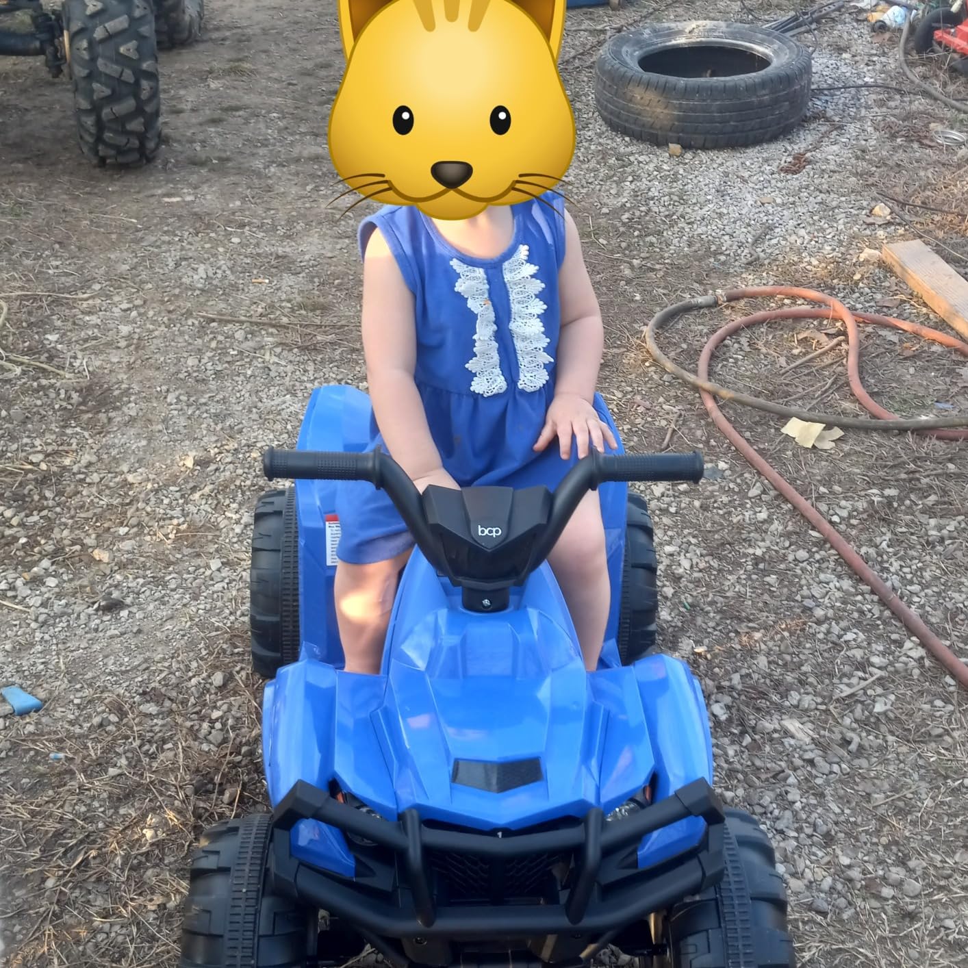 Best Choice Products 12V Kids Ride-On Electric ATV, 4-Wheeler Quad Car Toy w/Bluetooth Audio, 2.4mph Max Speed, Treaded Tires, LED Headlights, Radio - Red customer photo 2
