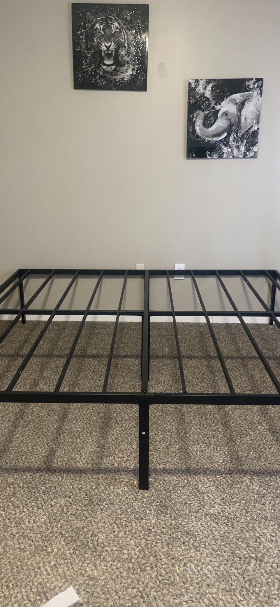 QEROMY Twin Bed Frame - 18 in Sturdy Platform Bed Frame Twin Size, Heavy Duty Metal Bed Frame No Box Spring Needed, Quick & Easy Assembly, No Noise, Black customer photo 2