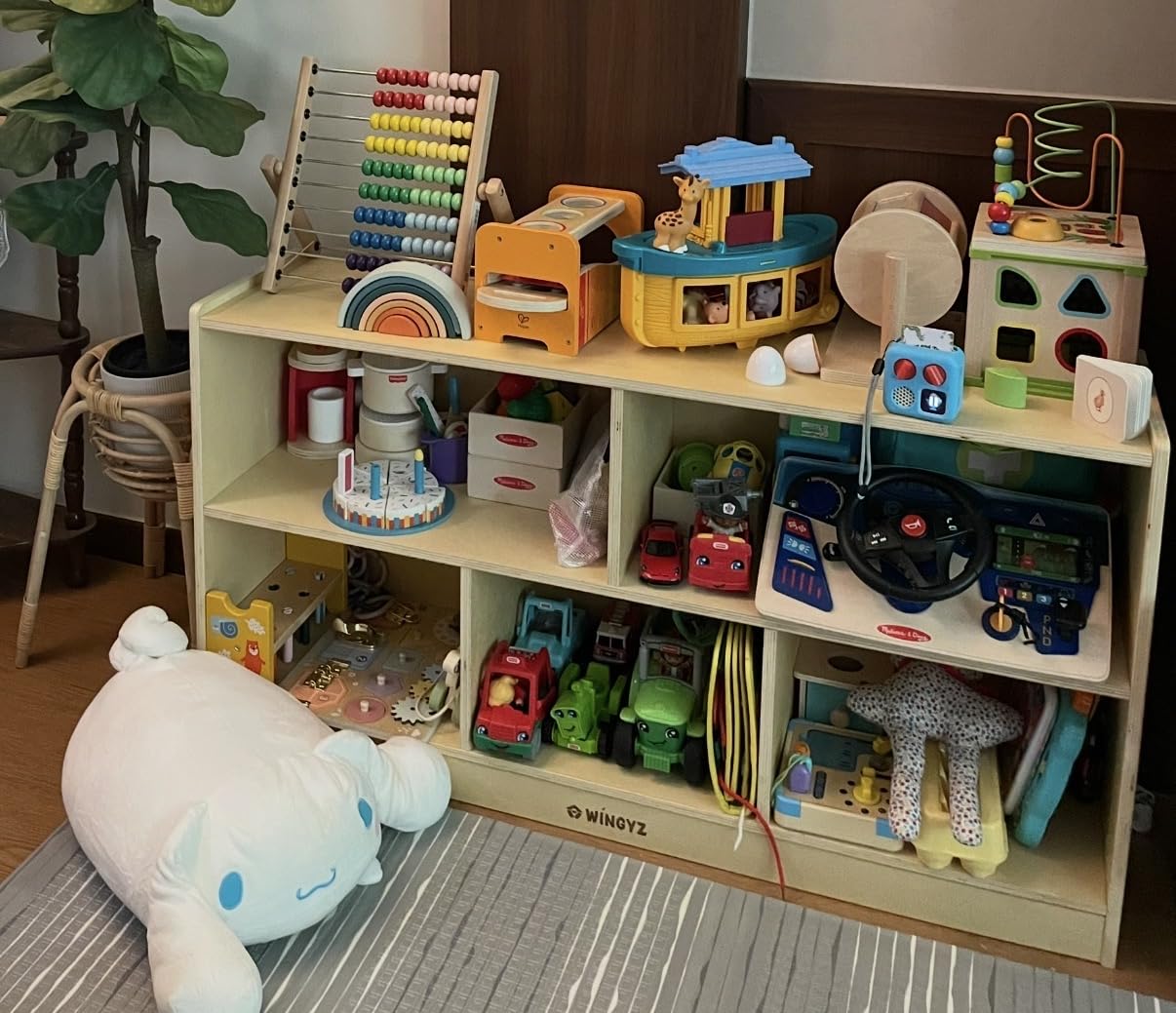 WINGYZ Wooden Storage Cabinet, 5-Section Montessori Bookshelf, Kids Toy Storage Organizer Book Shelf for Kids Rooms, Classroom, Playroom, Nursery, Preschool Book Shelves customer photo 1