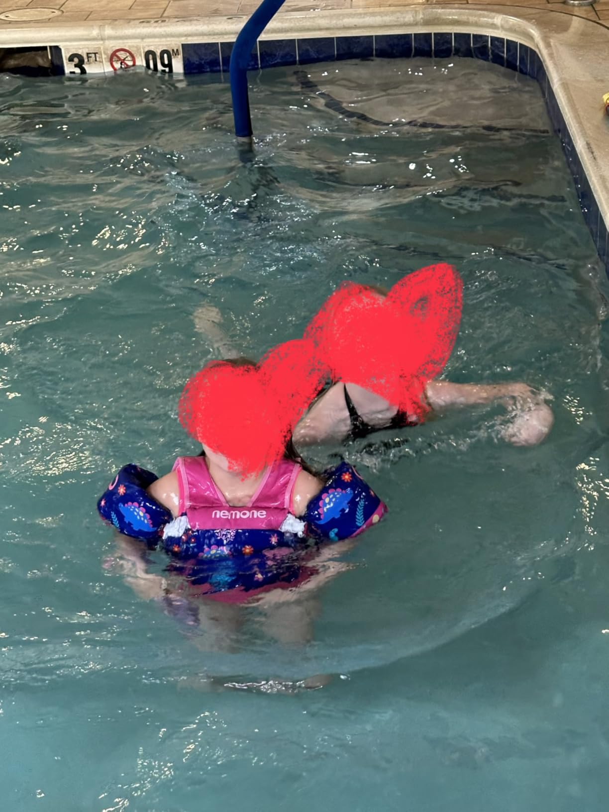 Nemone Toddler Swim Vest for 22-70 lbs Kids Floaties Swim Jacket with Arm Water Wings for Girls Boys 1 2 3 4 5 6 7 Years Old Beach Pool 20 30 40 50 60 66 Pounds Puddle Jumper customer photo 1
