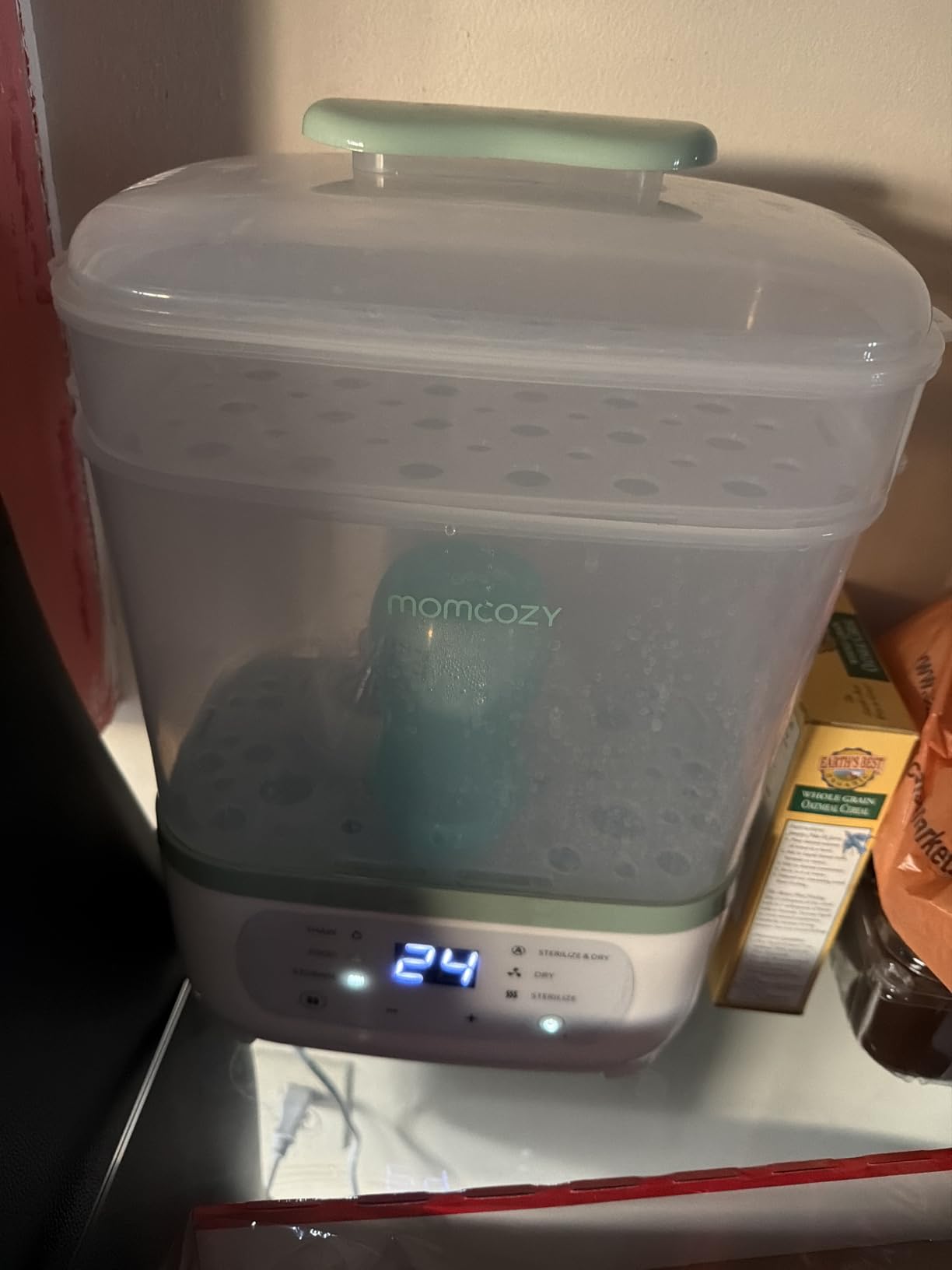 Momcozy Bottle Sterilizer and Dryer, 8-in-1 Electric Steam Baby Bottle Sterilizer customer photo 1
