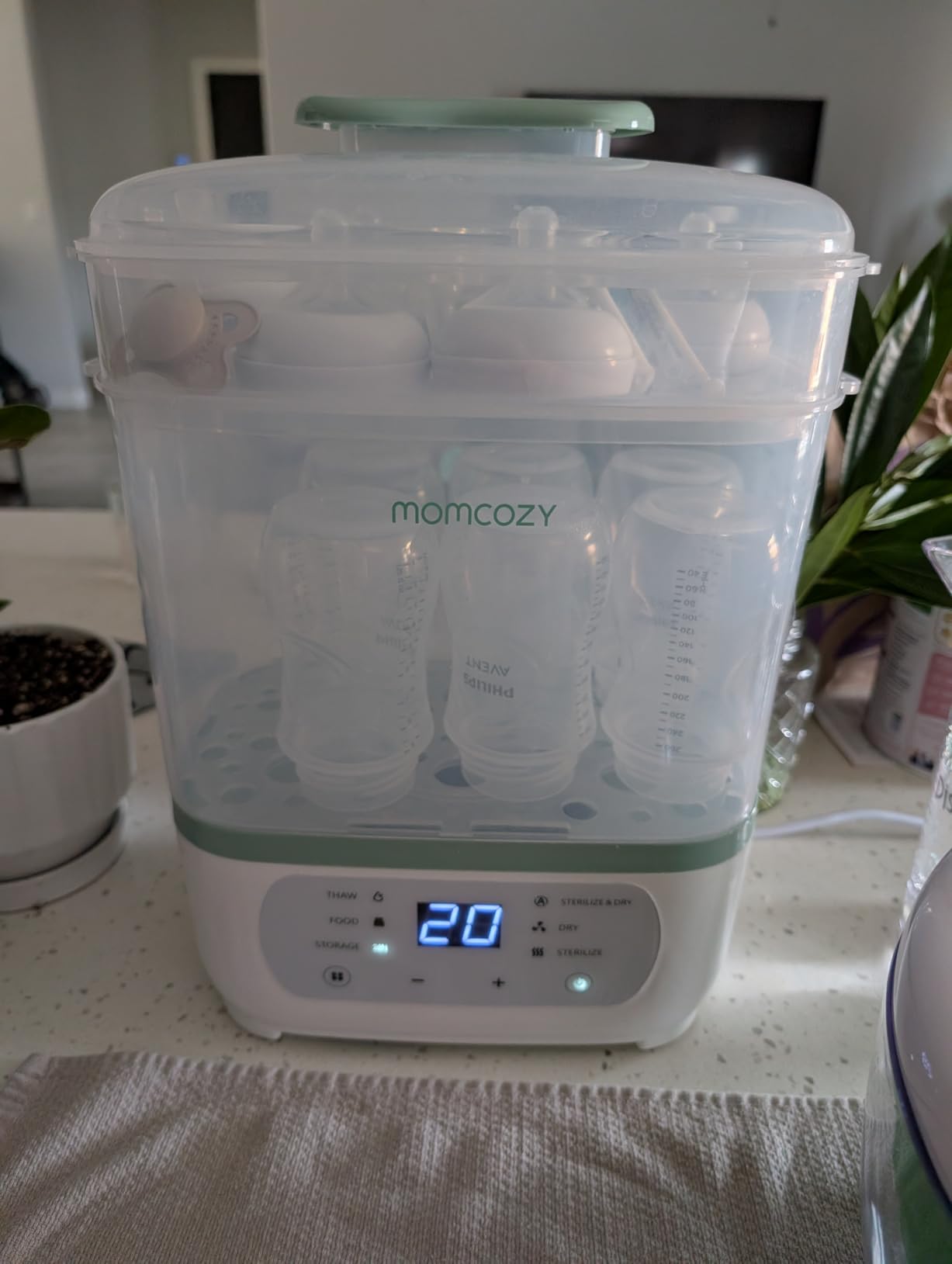 Momcozy Bottle Sterilizer and Dryer, 8-in-1 Electric Steam Baby Bottle Sterilizer customer photo 2