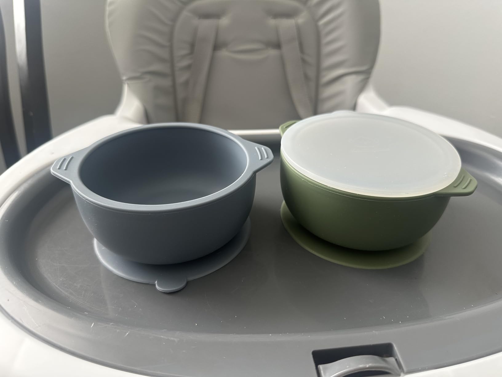 KeaBabies 2-Pack Baby Bowls with Suctions, Lids - Silicone Toddler Suction Bowls for Baby Boy, Girl, Kids, Food Grade Silicone, BPA-Free, Dishwasher Safe, Toddler Eating Essentials (Slate) customer photo 2