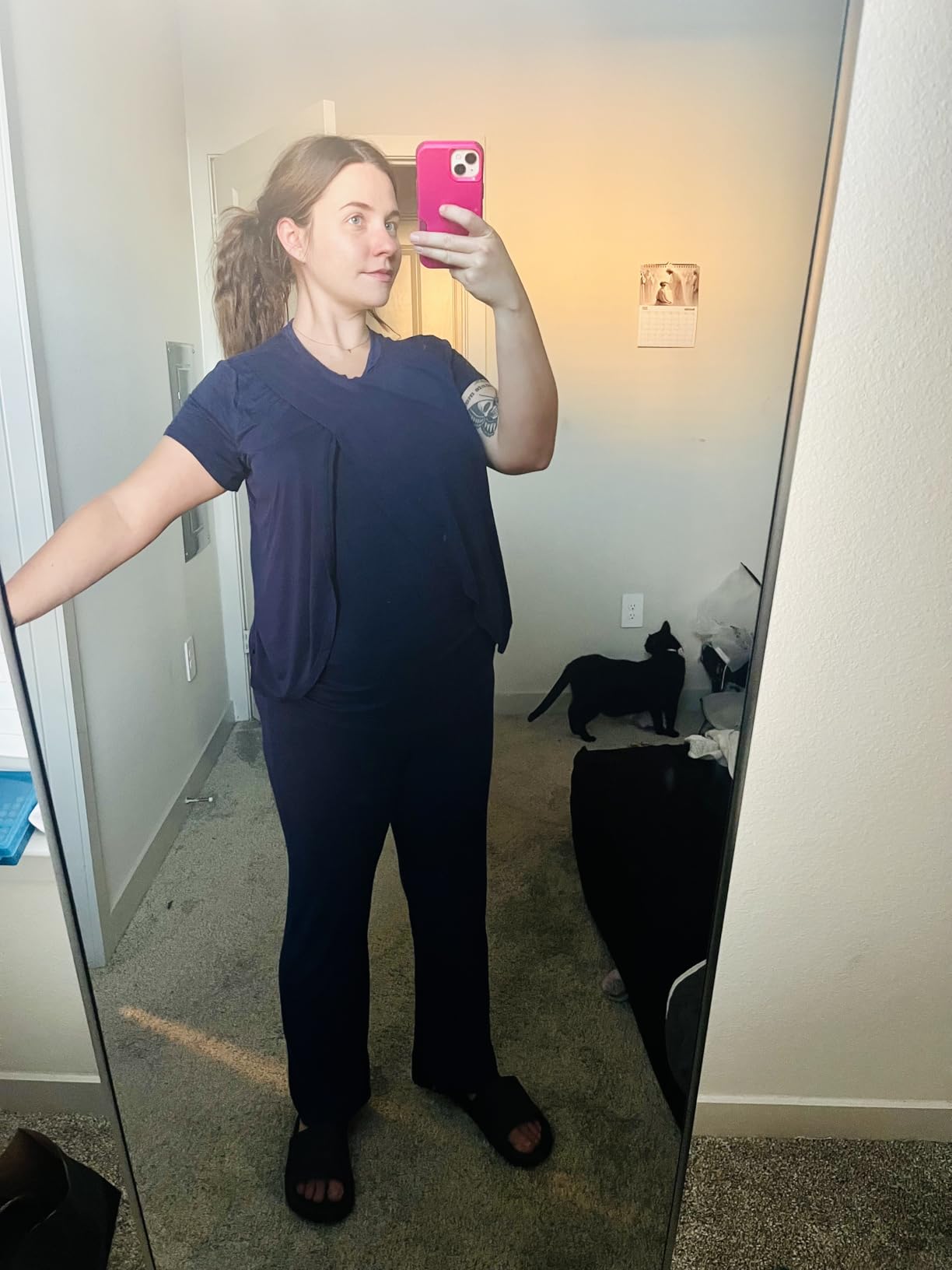Rnxrbb 3 Piece Postpartum Nursing Pajamas Set Casual Soft Maternity Breastfeeding Pjs Sleepwear Loungewear Clothes Layer customer photo 1