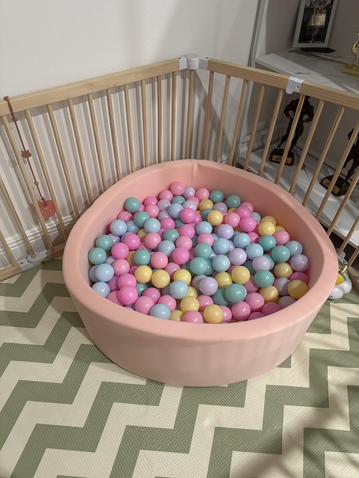 Wilwolfer Foam Baby Ball Pit for Toddlers: 47.2 x 13.8 inch Extra Large Kids Ball Pit, Indoor Outdoor Babies Playpen, Kids Soft Play Toys, Birthday Gift for Girl Boy - Balls Not Included customer photo 2