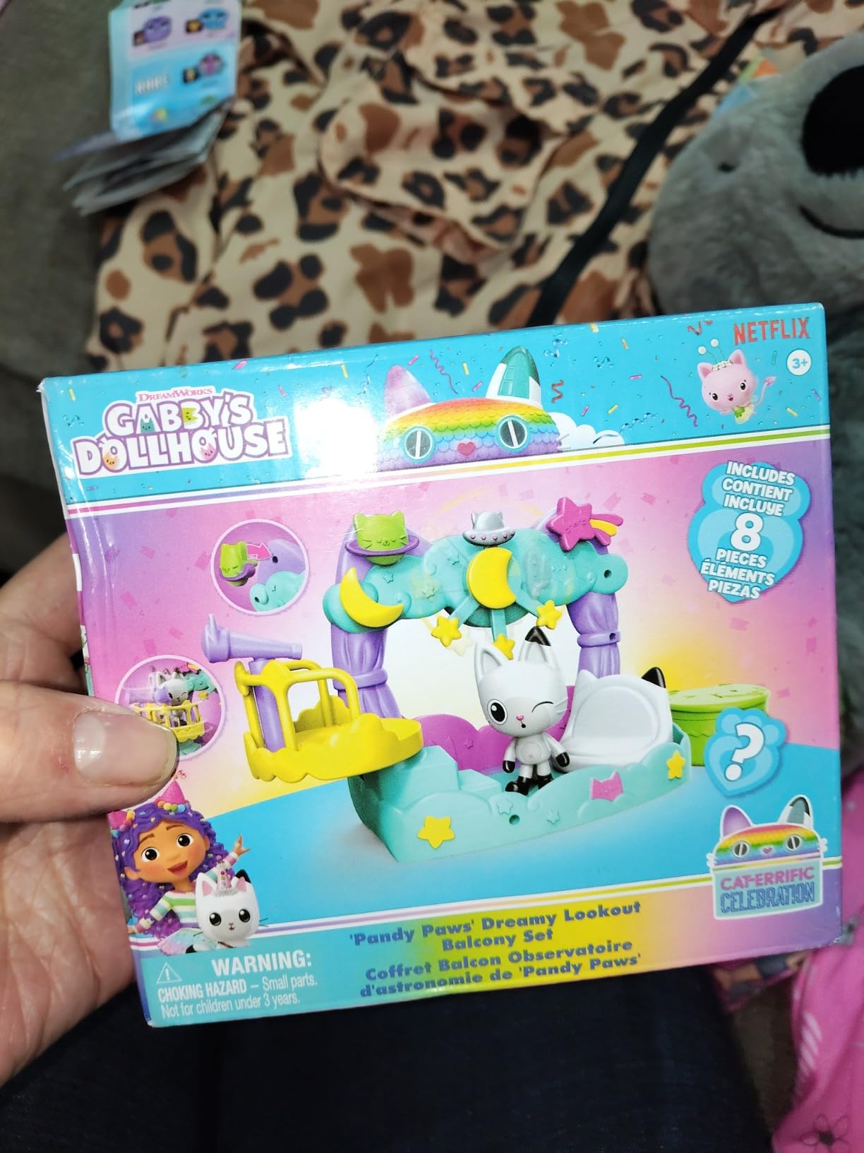 Gabby's Dollhouse, Pandy Paws Dreamy Balcony Playset, 8-Pieces with Toy Figures, Doll House Accessories & Sensory Play, Kids Toys for Girls & Boys 3+ customer photo 2