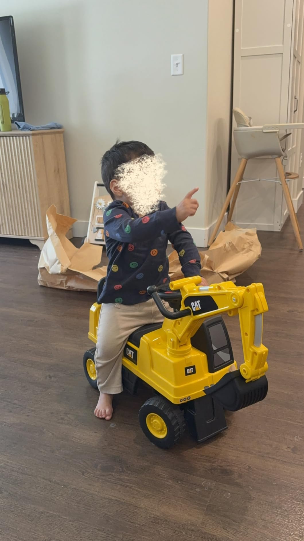 Best Ride On Cars CAT Excavator Push Car - Licensed Caterpillar Ride-On Digger Toy for Kids with Rotating Bucket & Under-Seat Storage - Construction Vehicle for Toddlers customer photo 2