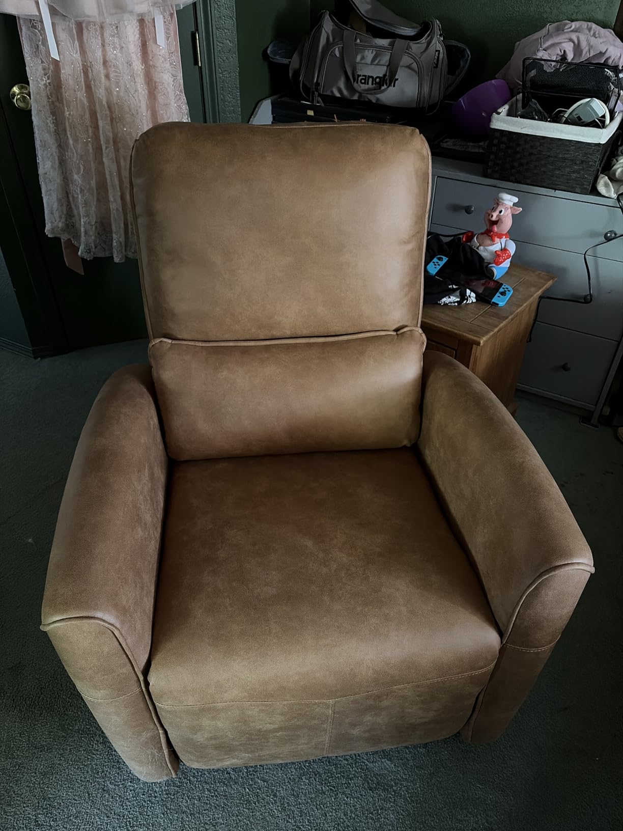 Bonzy Home Power Swivel Rocker Recliner Chair with USB Port, 23.2