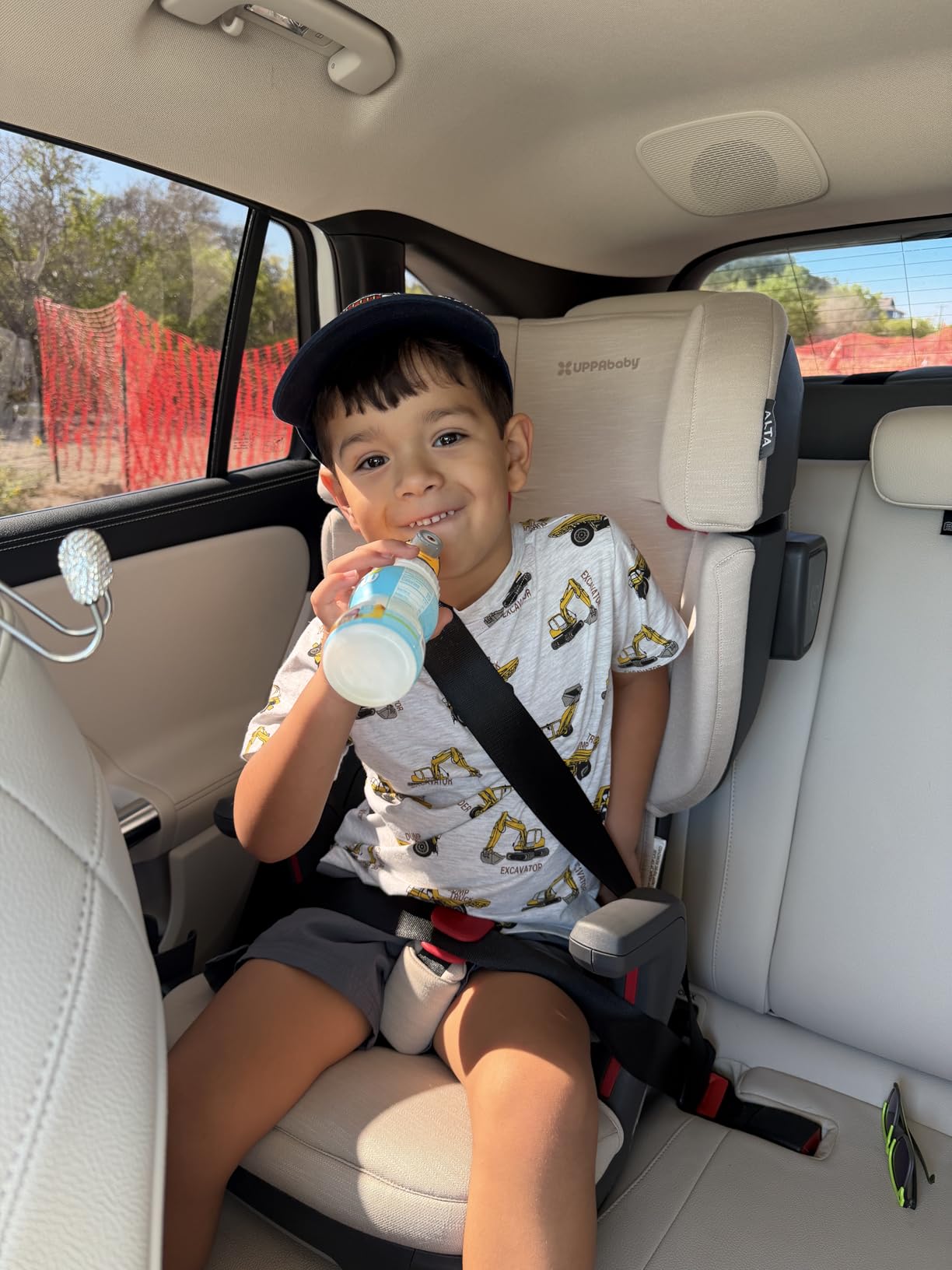 UPPAbaby Alta V2 High Back Booster Seat/Seven-Position, Active Support Headrest for Growing Children/SecureFit Integrated Belt Guide + Positioner/Cup Holder Included/Kavneer (Almond Mélange) customer photo 1