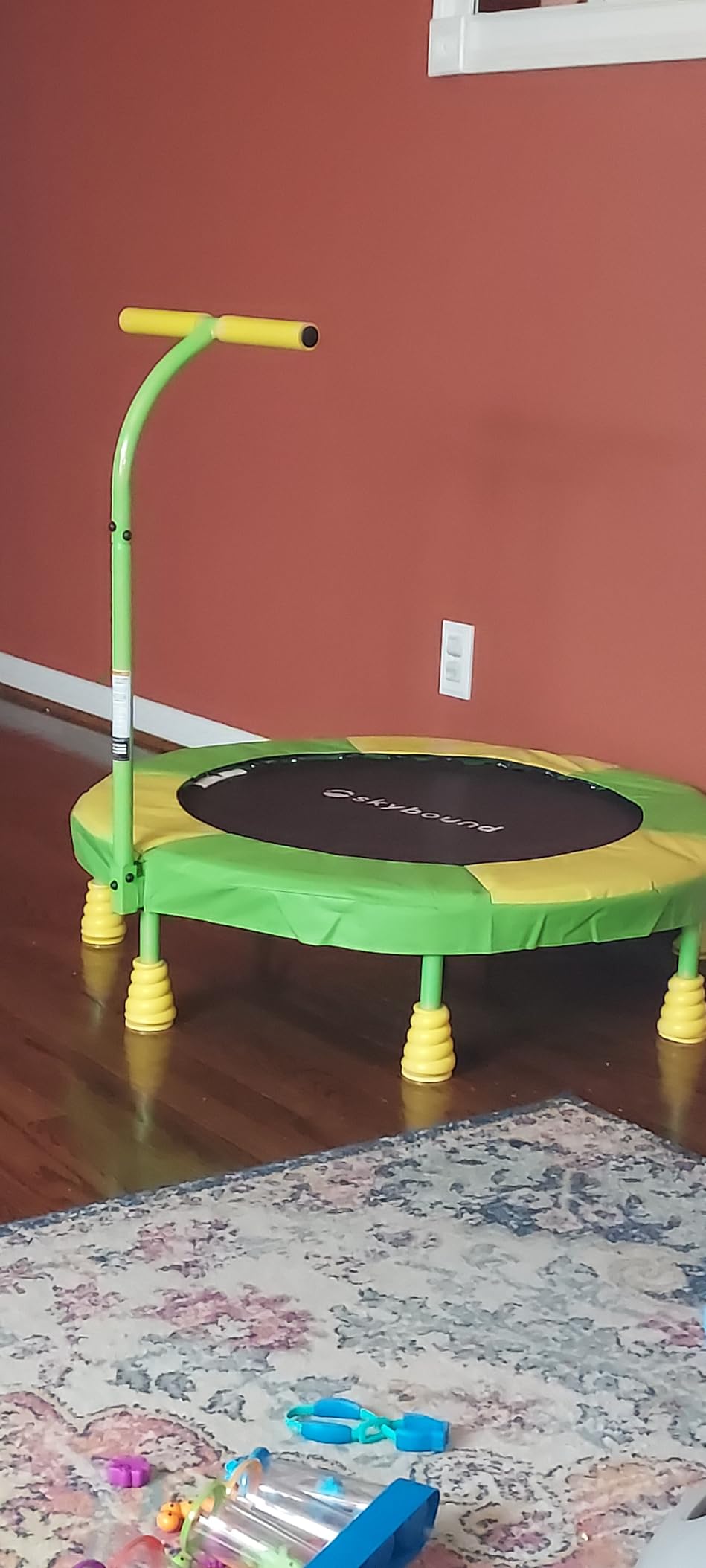 SkyBound 36 Inch Indoor Trampoline for Kids - Kids Trampoline Indoor with Handle - Toddler Trampoline with Upgraded 2.0mm Steel Pipe and Handlebar - Mini Indoor Trampoline for Kids Age 3 and Above customer photo 1