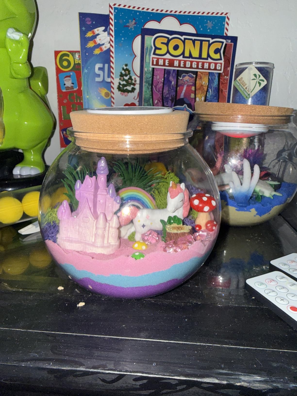 JOYEEMAX Unicorn Light-Up Terrarium Kit for Kids - LED Night Light Birthday Gift for Girls Ages 4 5 6 7 8-12 Year Old - Unicorn Toys for Girls - DIY Arts and Crafts Kit for Kids customer photo 1
