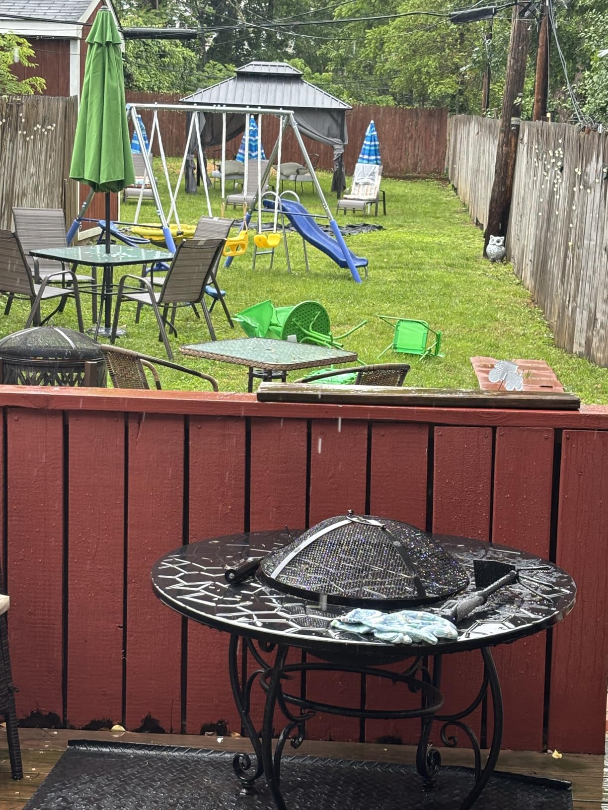 Sportspower Taylor 700lbs Galvanized Metal Swing Set for Kids for Backyard & Outdoors with Teeter-Totter, Saucer & Standing Swings, & 5ft Slide, 7.55' D × 13.88' W × 6.07' H, Bonus Anchor Kit customer photo 2