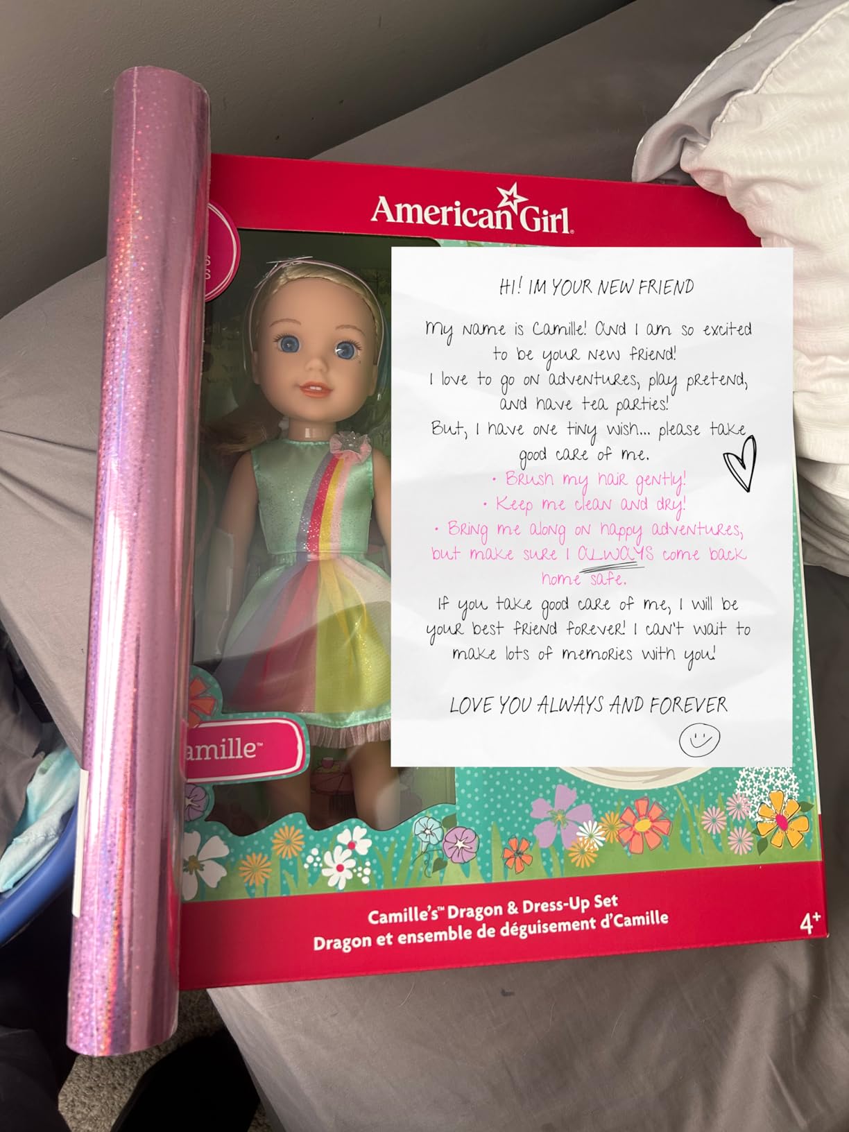 American Girl WellieWishers 14.5-inch Camille Doll Playset with Crisella the Dragon, Doll Dress and Accessories, and Storybook, for Ages 4+ customer photo 2