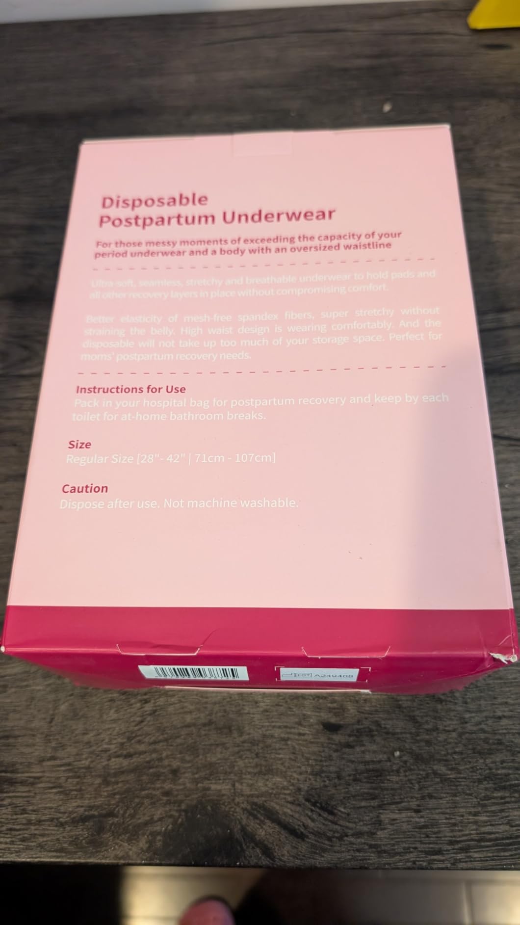 Postpartum Disposable Underwear, C-Section Underwear for Women, High Waist Maternity Panties, Latex-Free, Super Breathable & Soft, High Stretchable, 8 Count Grey customer photo 2