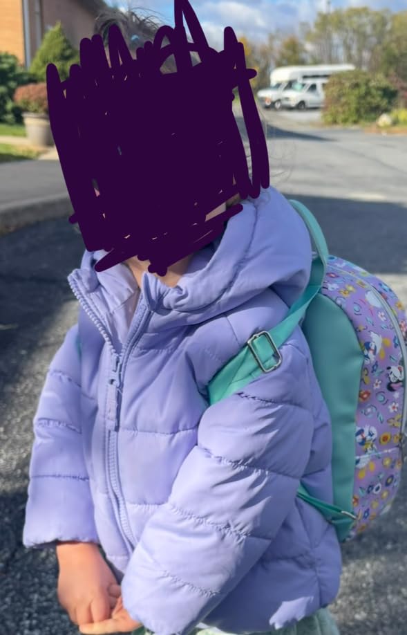 The Children's Place Baby and Toddler Girls' Medium Weight Wind-Resistant, Water-Resistant Puffer Jacket customer photo 2
